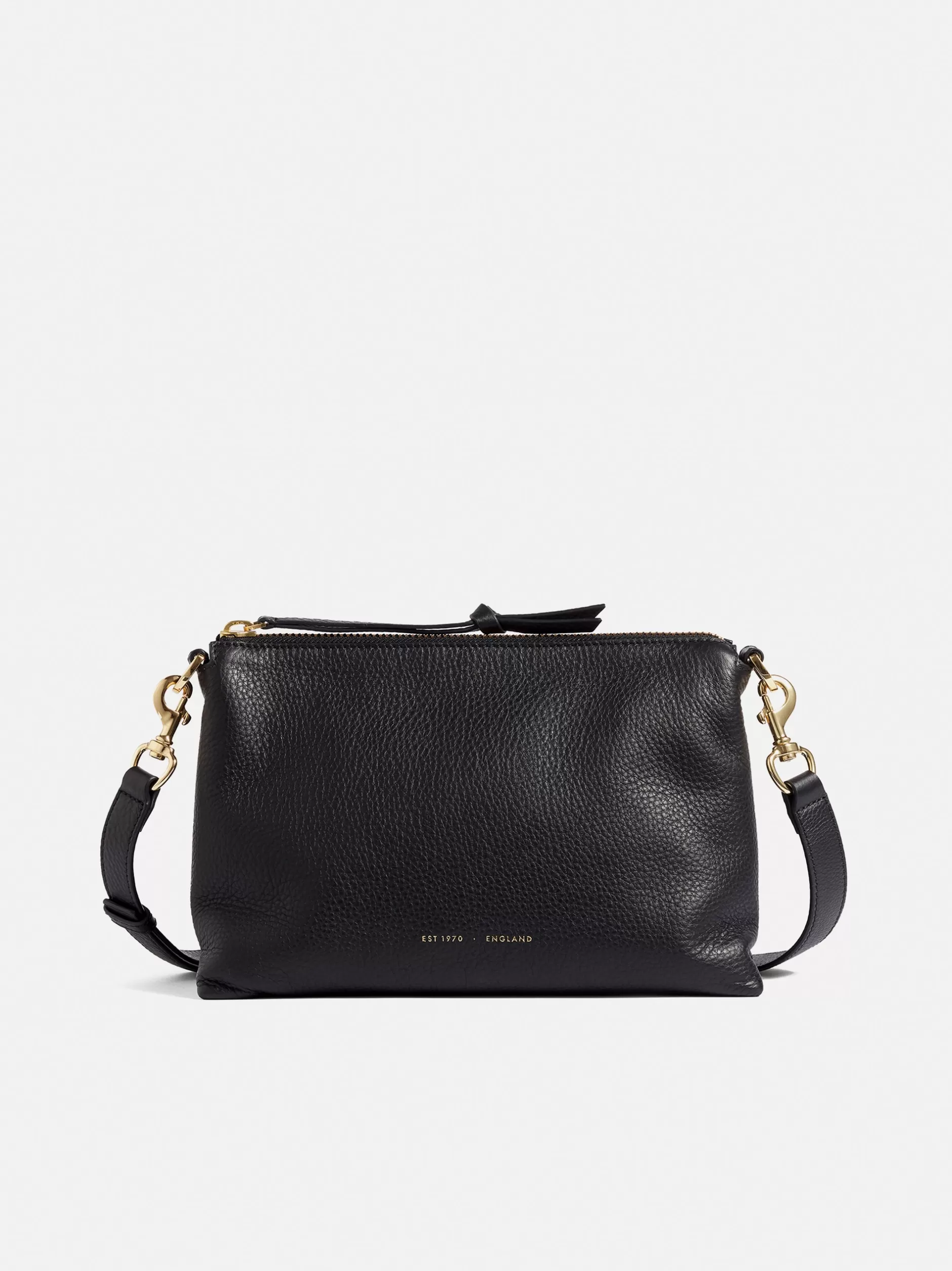 Outlet Jigsaw Ava Pebble Leather Crossbody Black