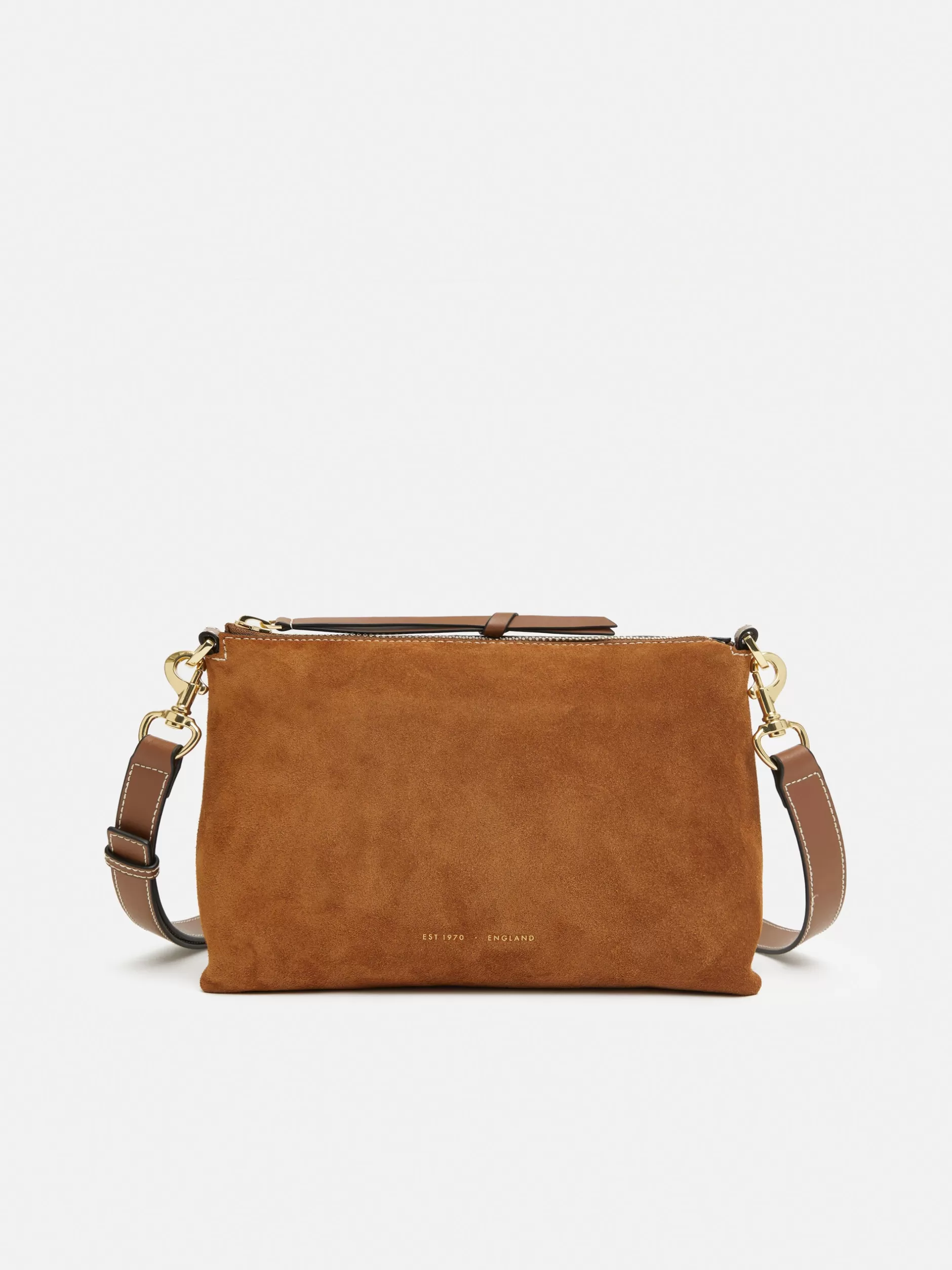 Cheap Jigsaw Ava Suede Cross Body Tan