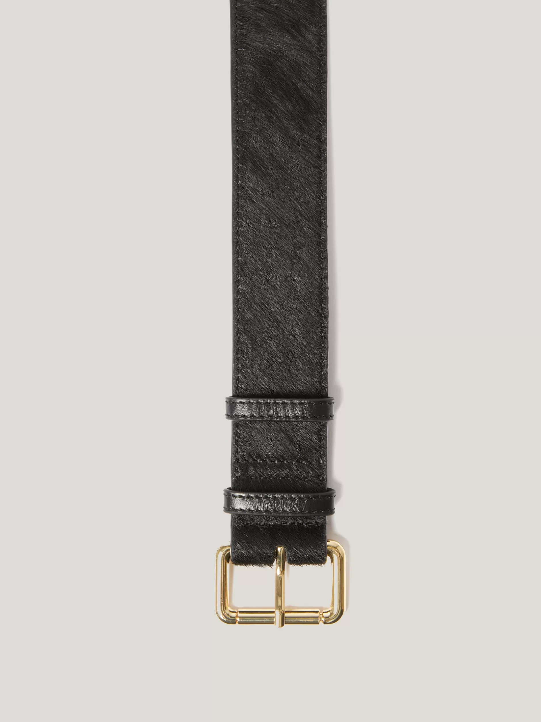 Store Jigsaw Calf Hair Belt Black