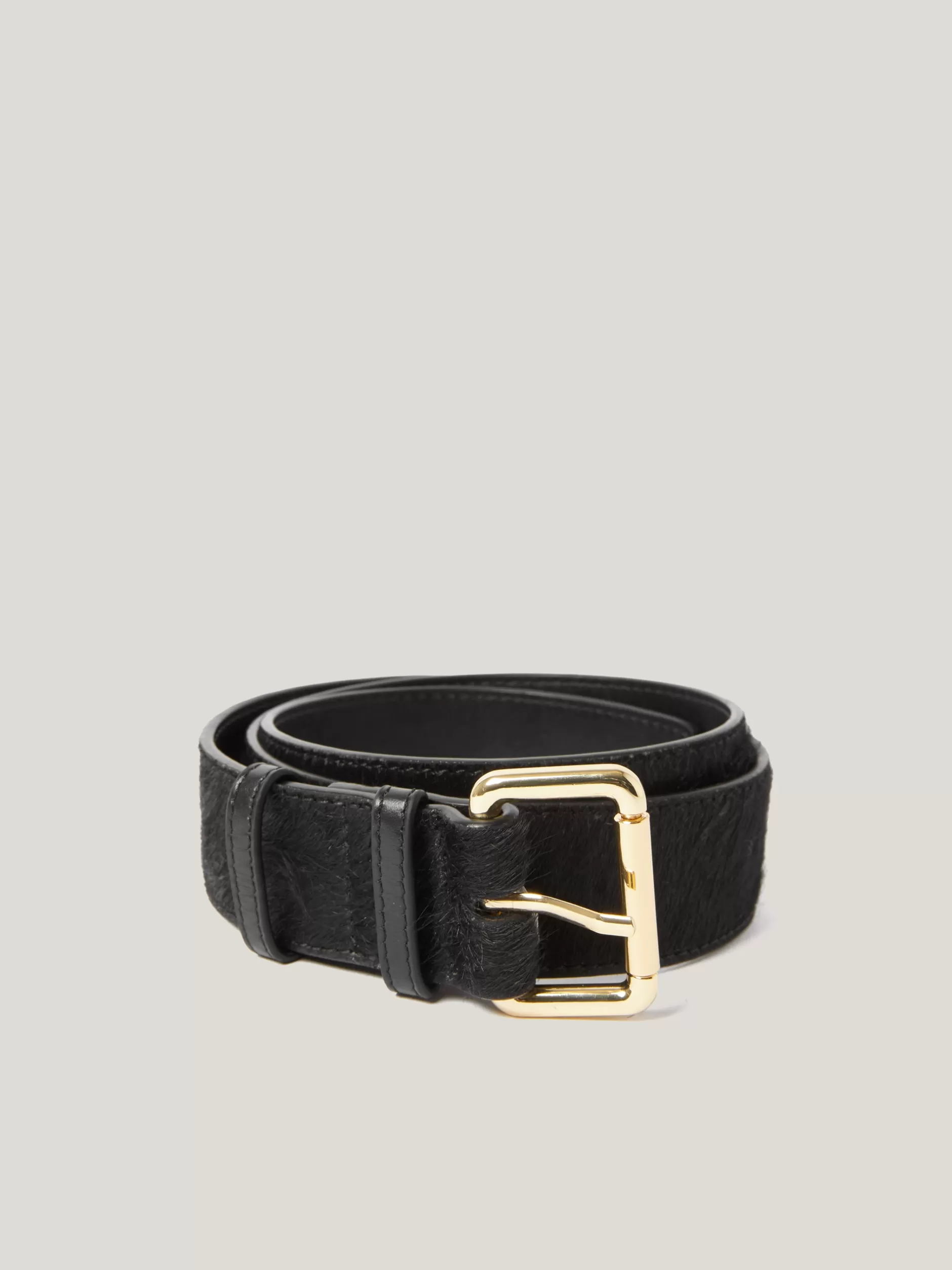 Store Jigsaw Calf Hair Belt Black