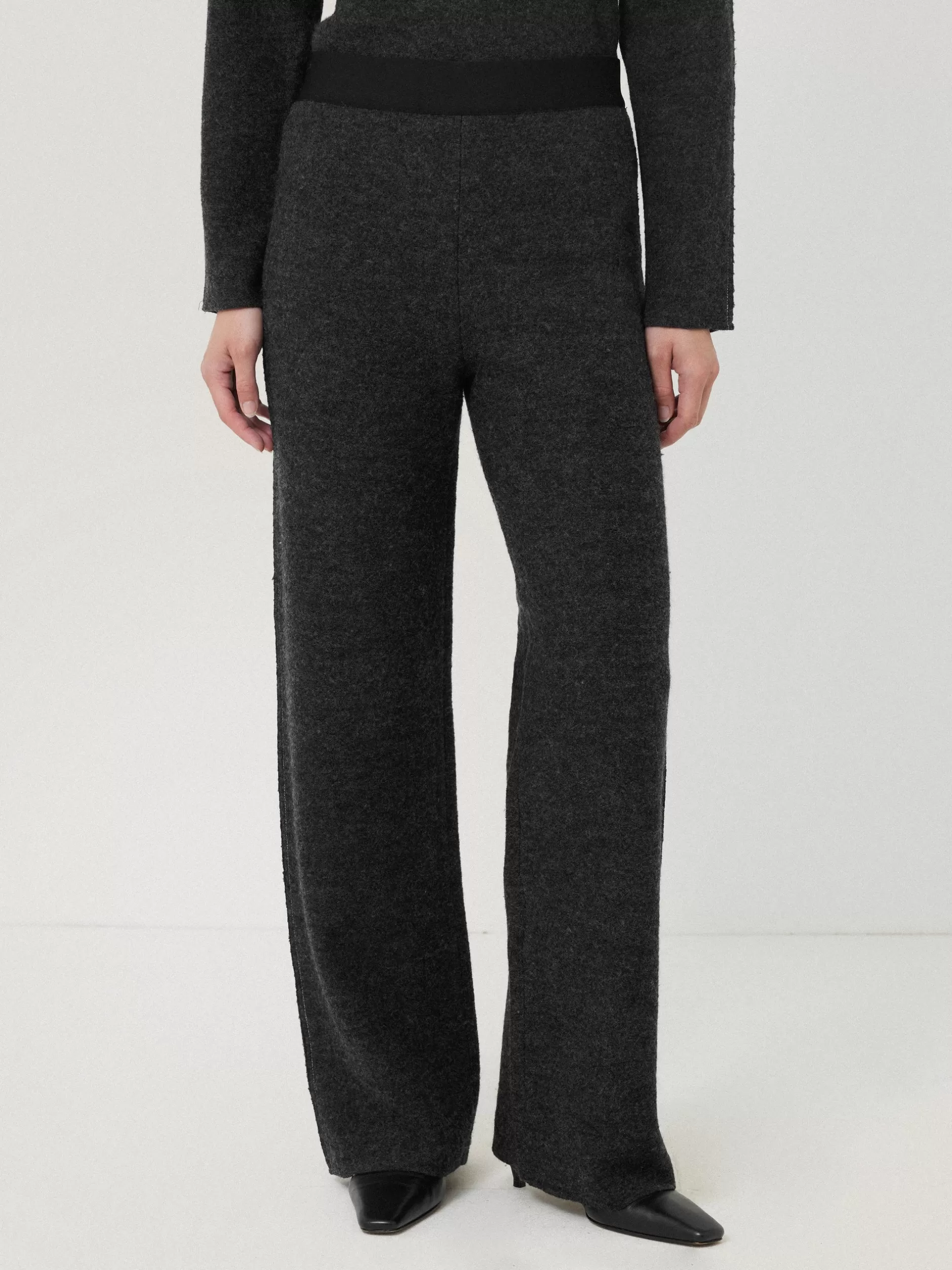 Flash Sale Jigsaw Boiled Wool Blend Trouser DarkGrey