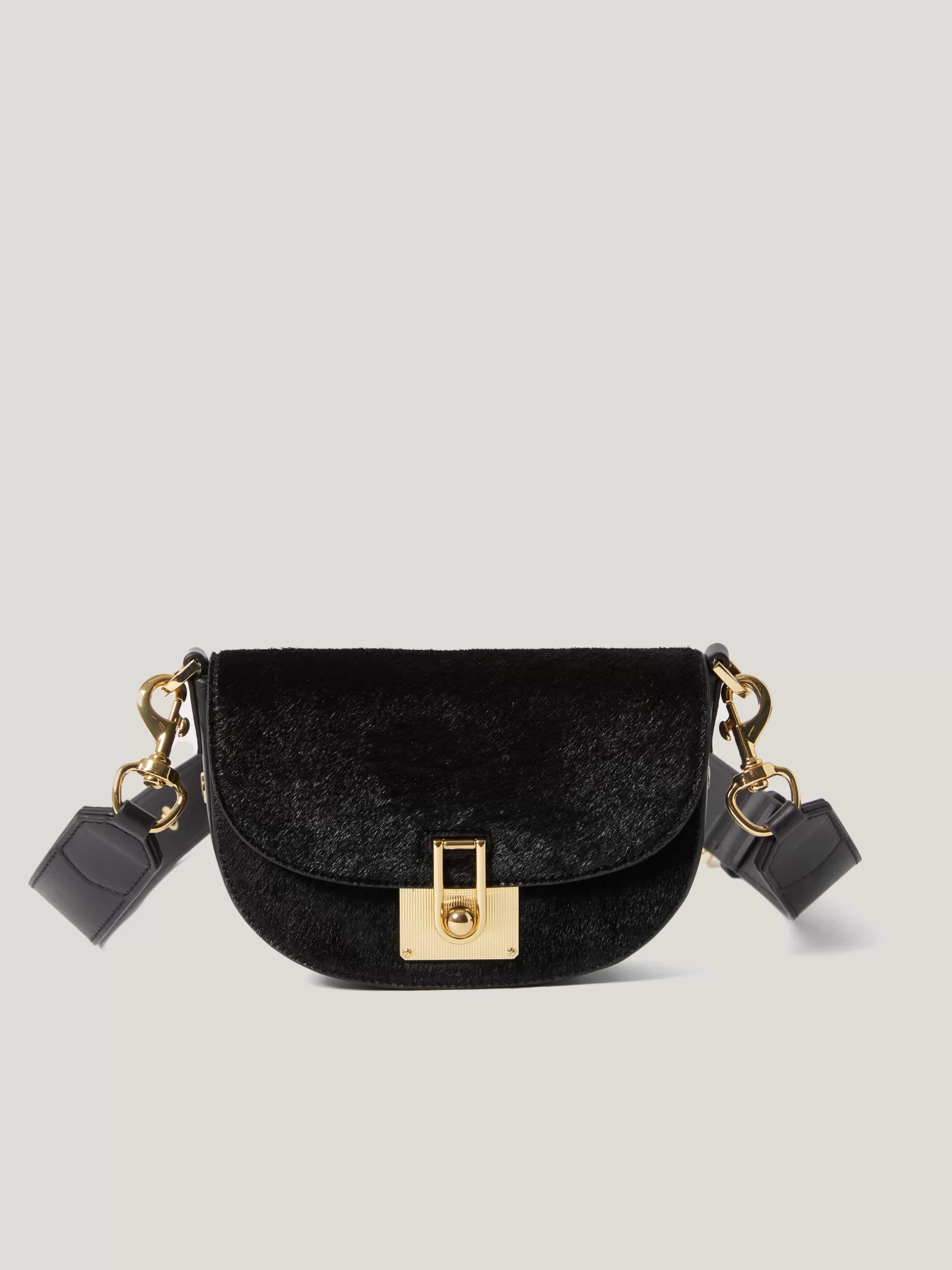 Best Jigsaw Calf Hair Denbigh Crossbody Black