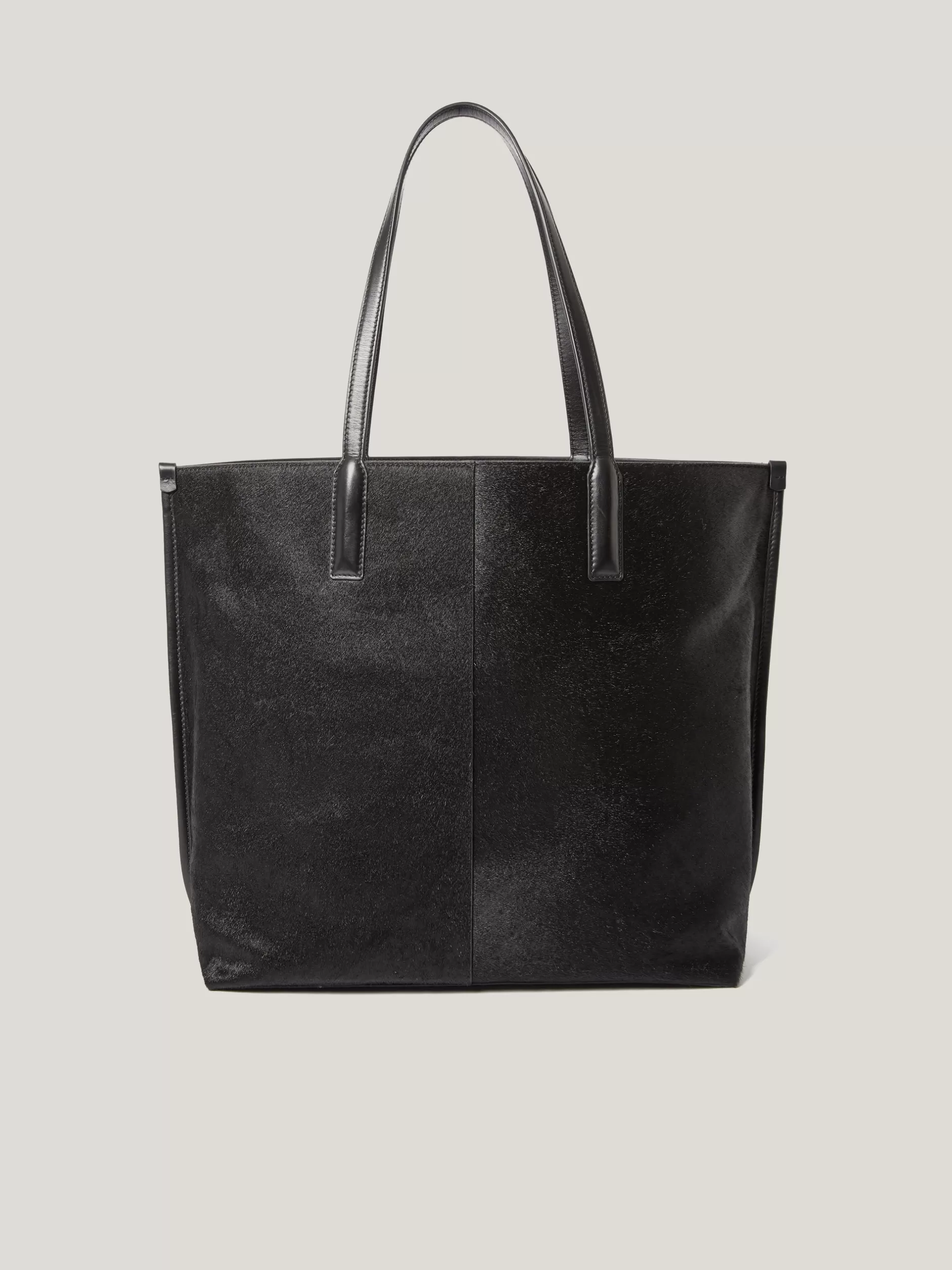 Cheap Jigsaw Calf Hair Leather Tote Black