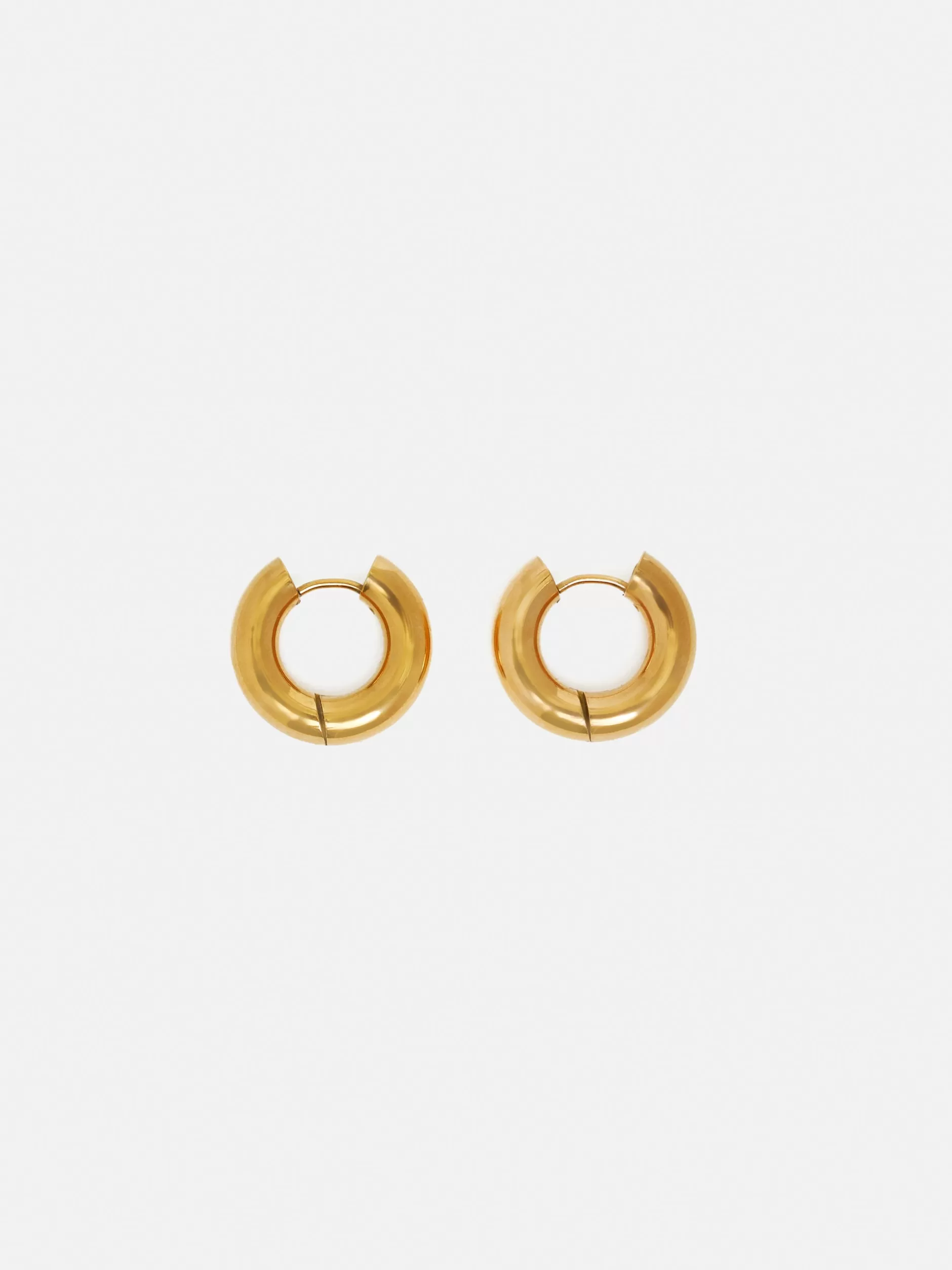 Cheap Jigsaw Chubby Hoop Earrings Gold