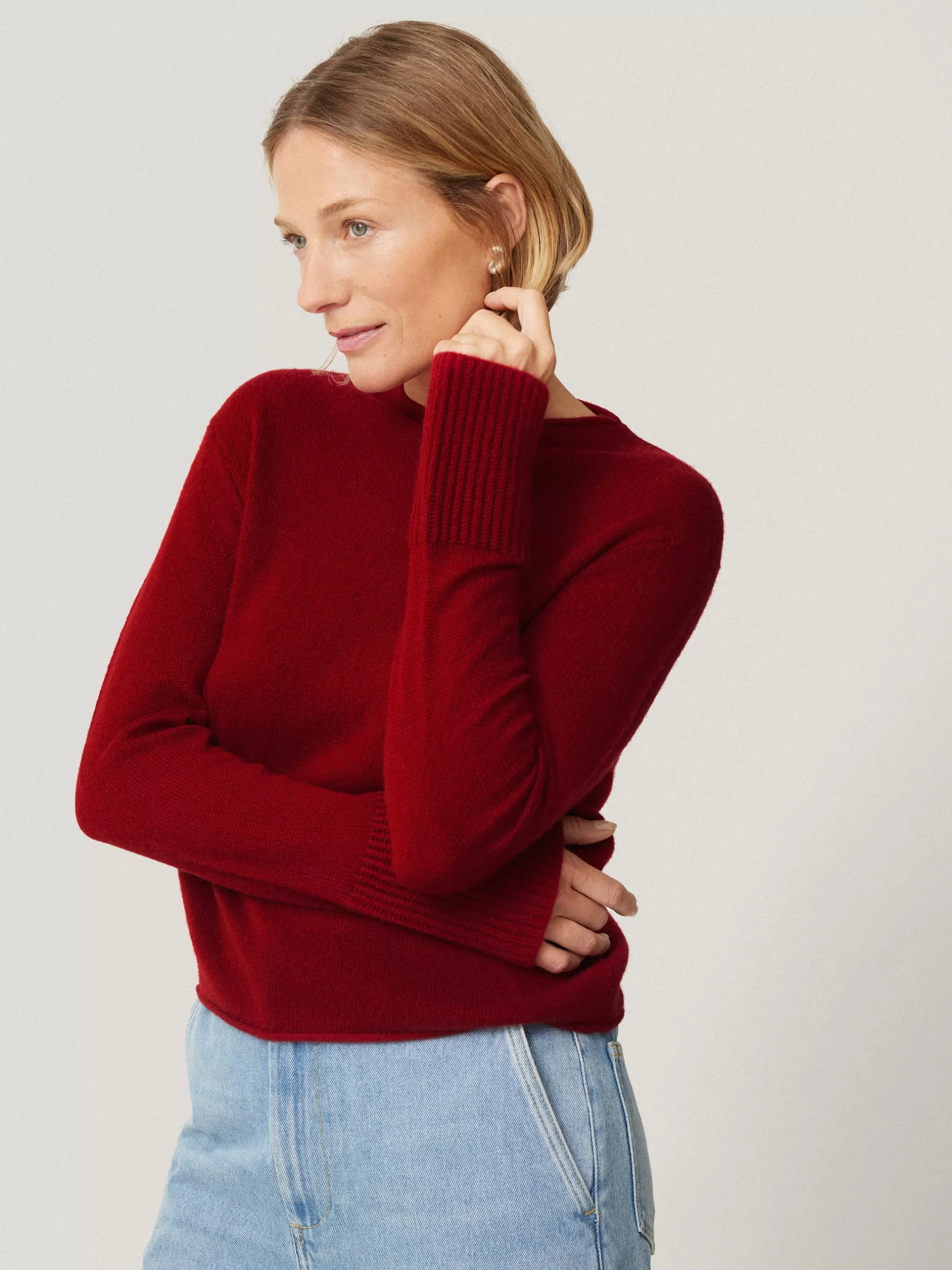 Store Jigsaw Cloud Cashmere Eldon Jumper Red