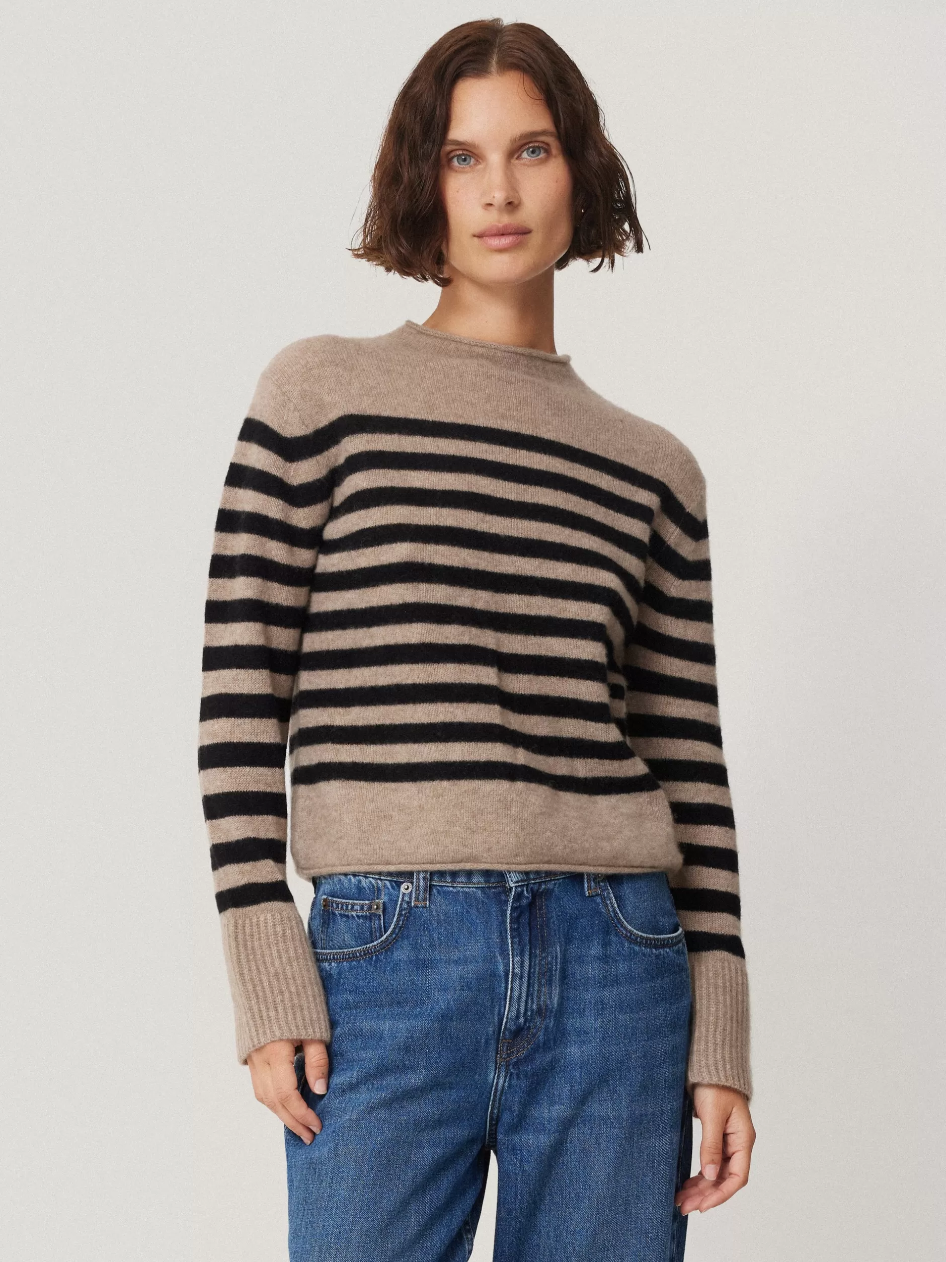 New Jigsaw Cloud Cashmere Eldon Stripe Neutral