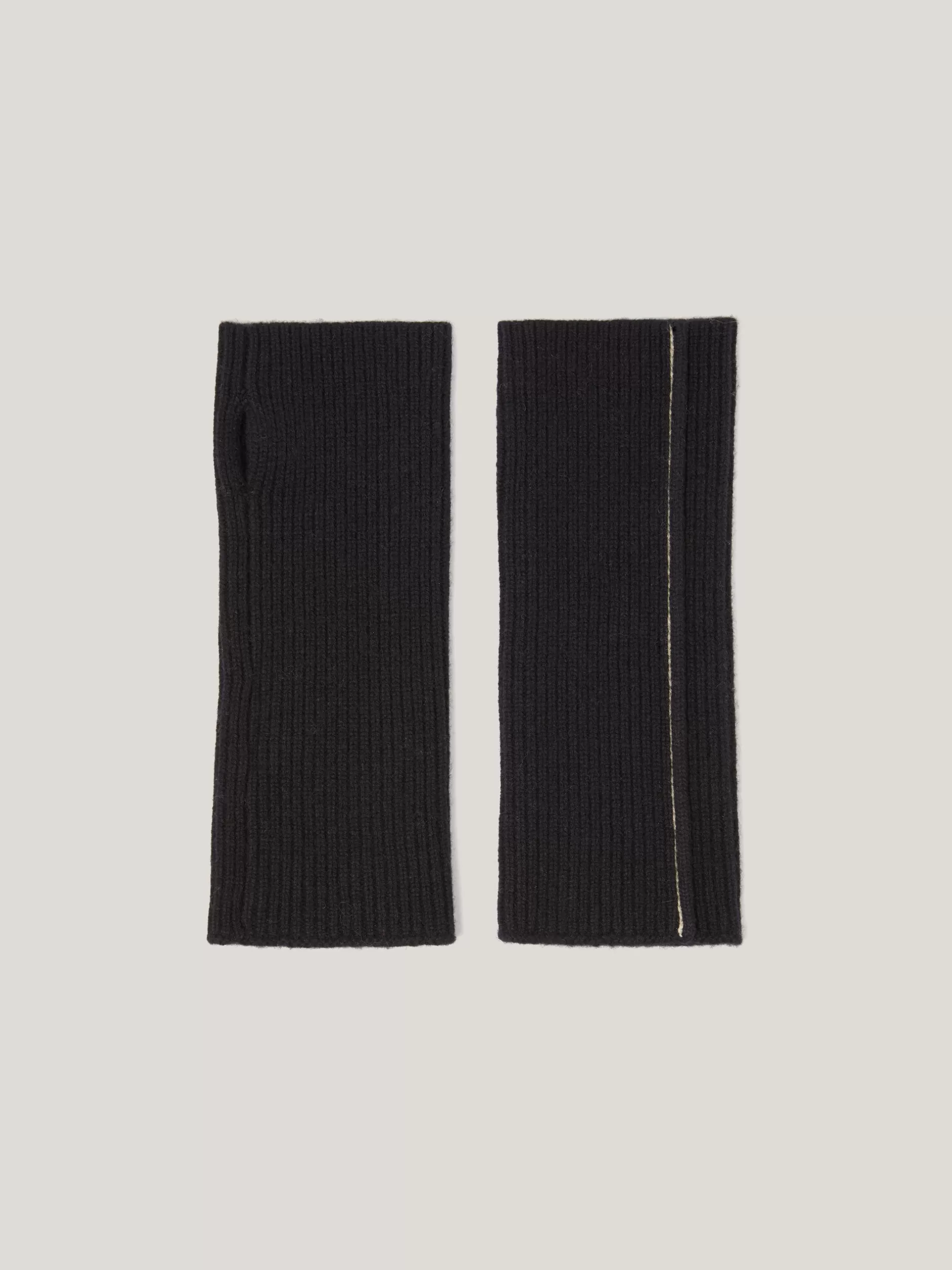 Best Sale Jigsaw Contrast Stitch Mitten Black