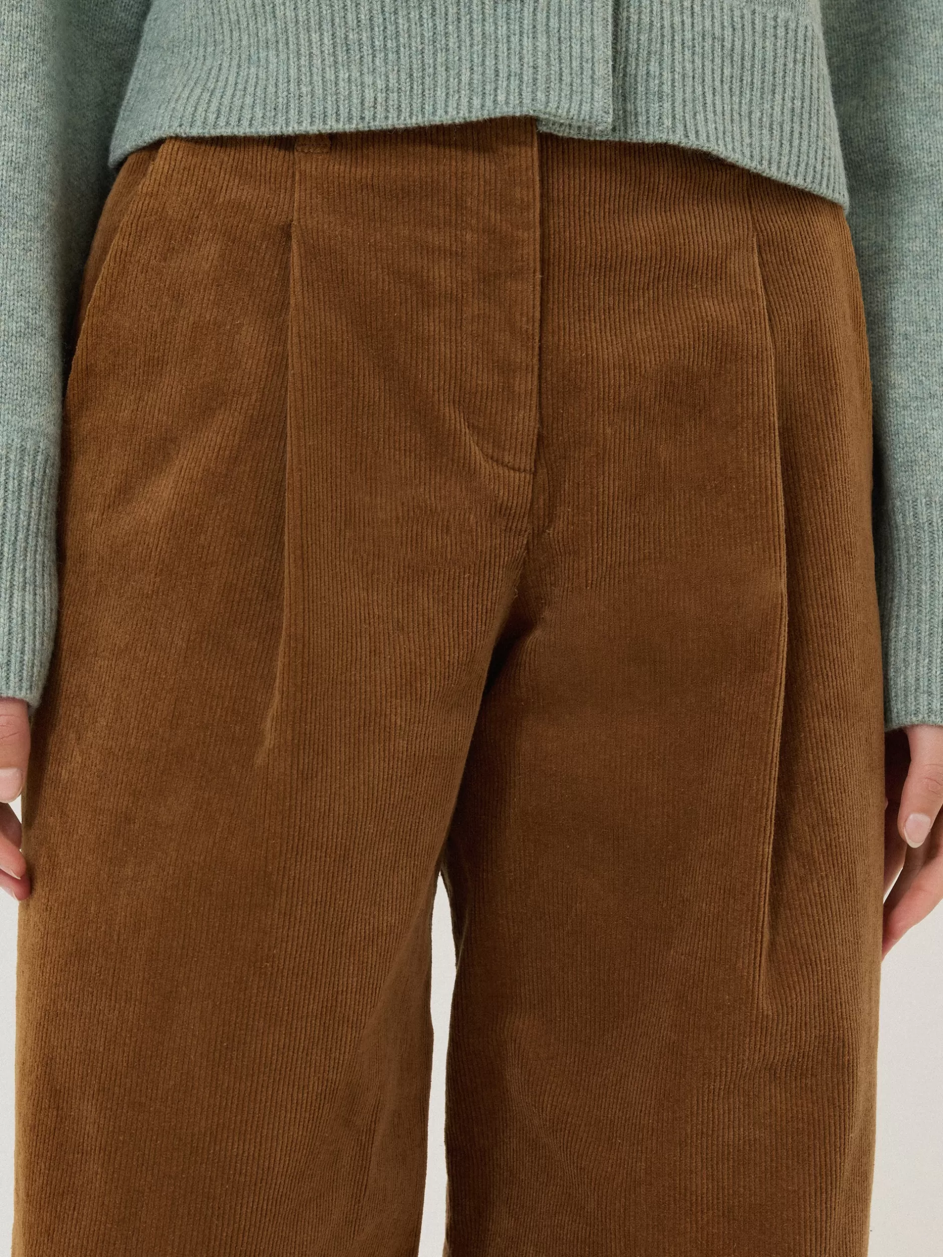 Sale Jigsaw Corduroy Pleat Trouser Brown