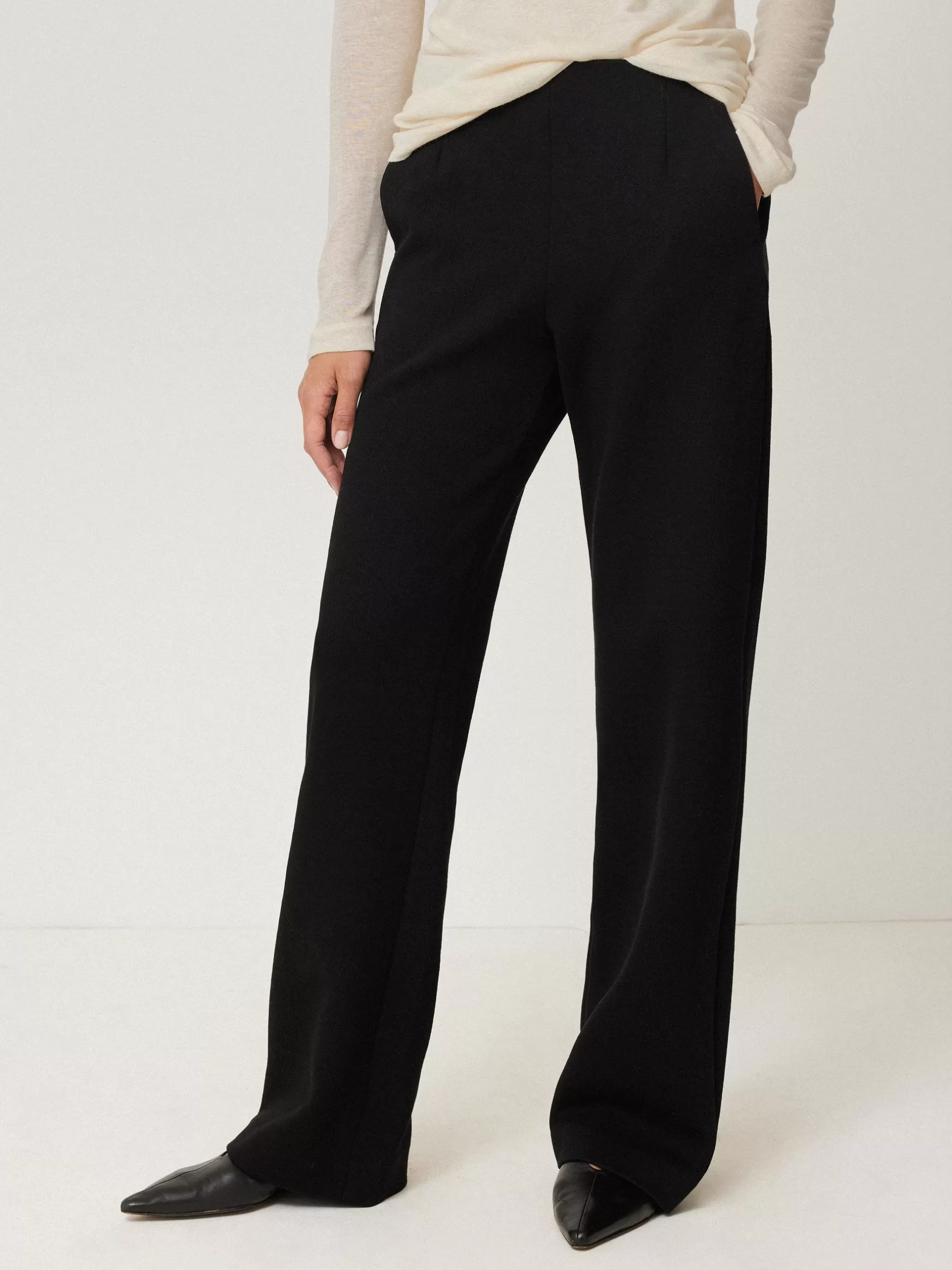 Shop Jigsaw Crepe Ponte Jersey Blake Trouser Black