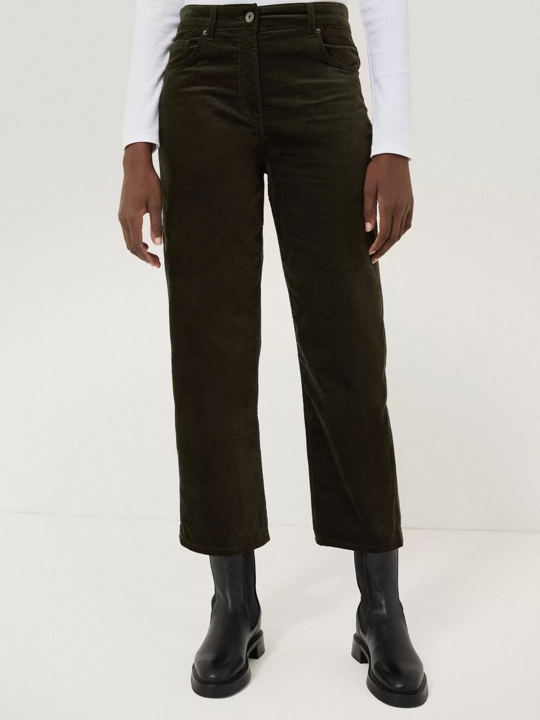 Flash Sale Jigsaw Delmont Velvet Tapered Jean DarkGreen