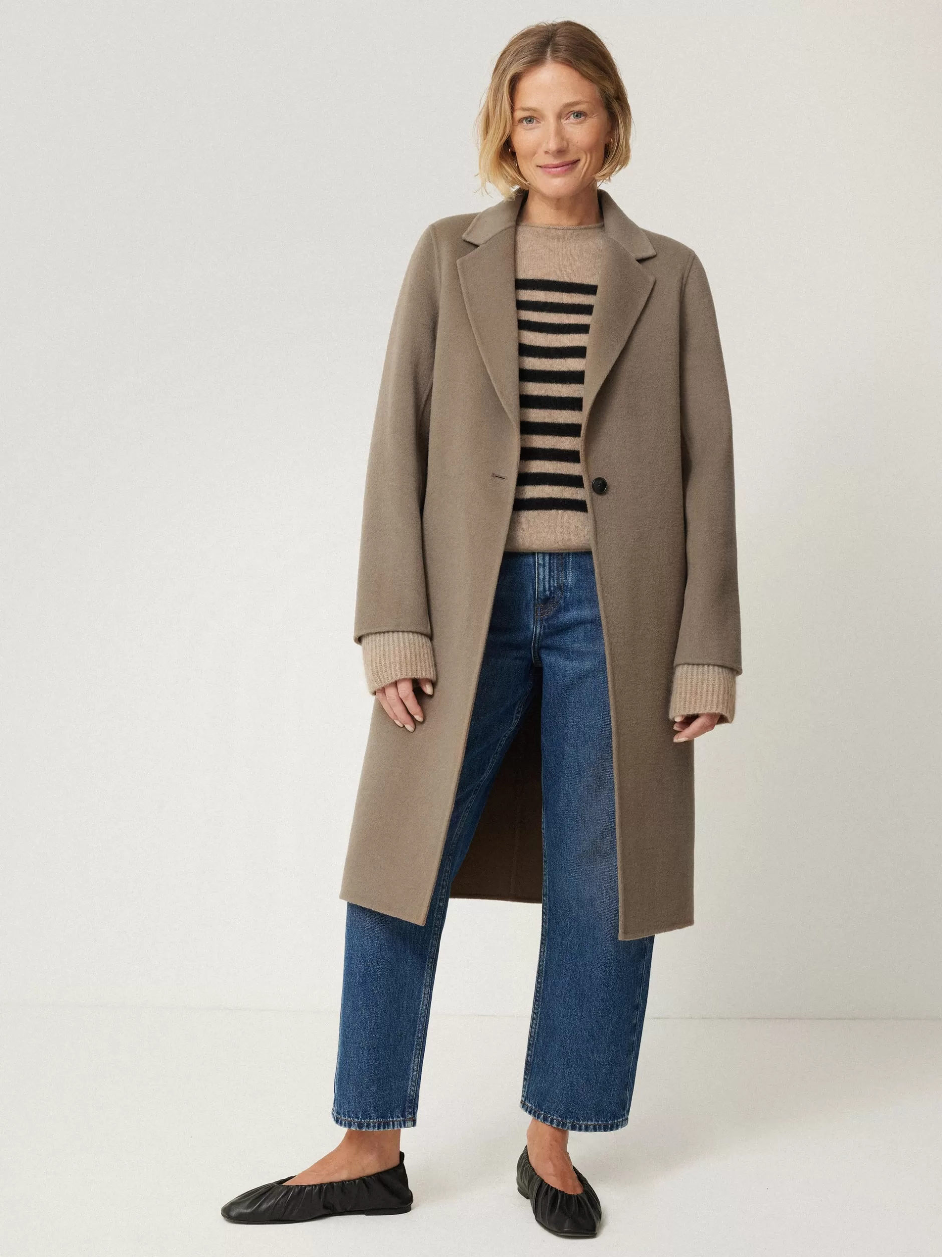 Online Jigsaw Double Faced Tailored Coat Mole