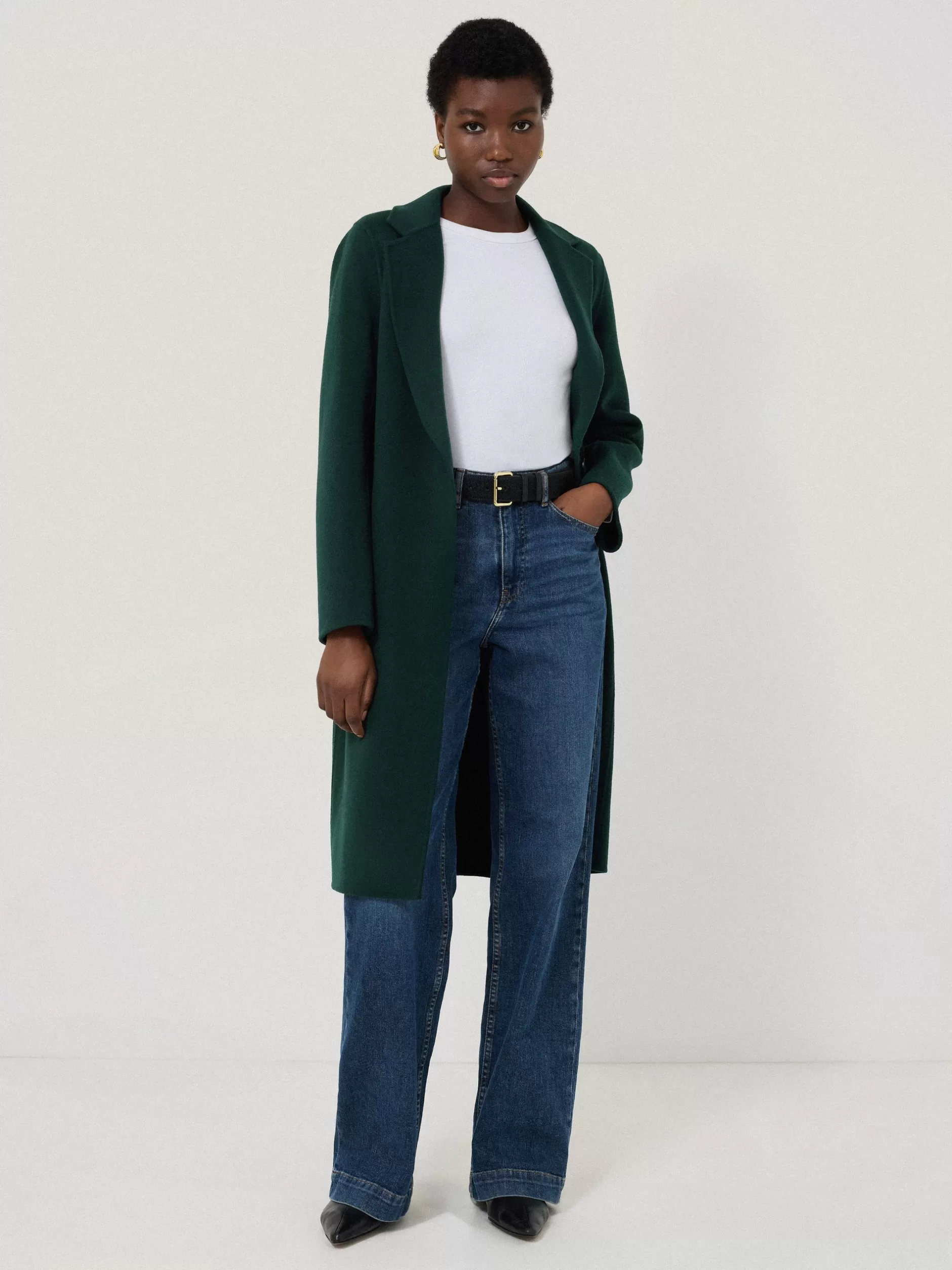 Shop Jigsaw Double Faced Tailored Coat Green