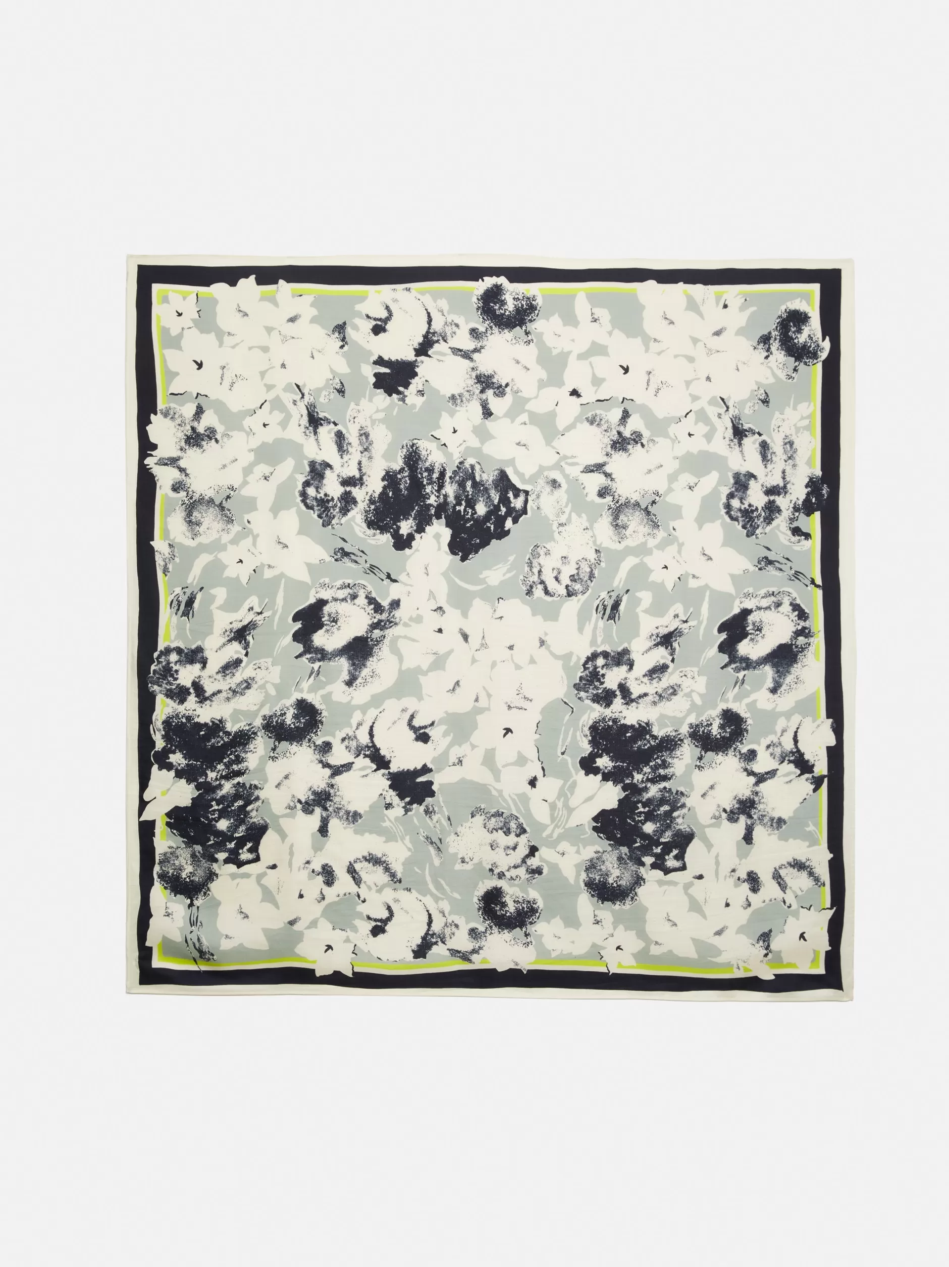 Cheap Jigsaw Floral Echo Silk Twill Scarf Grey