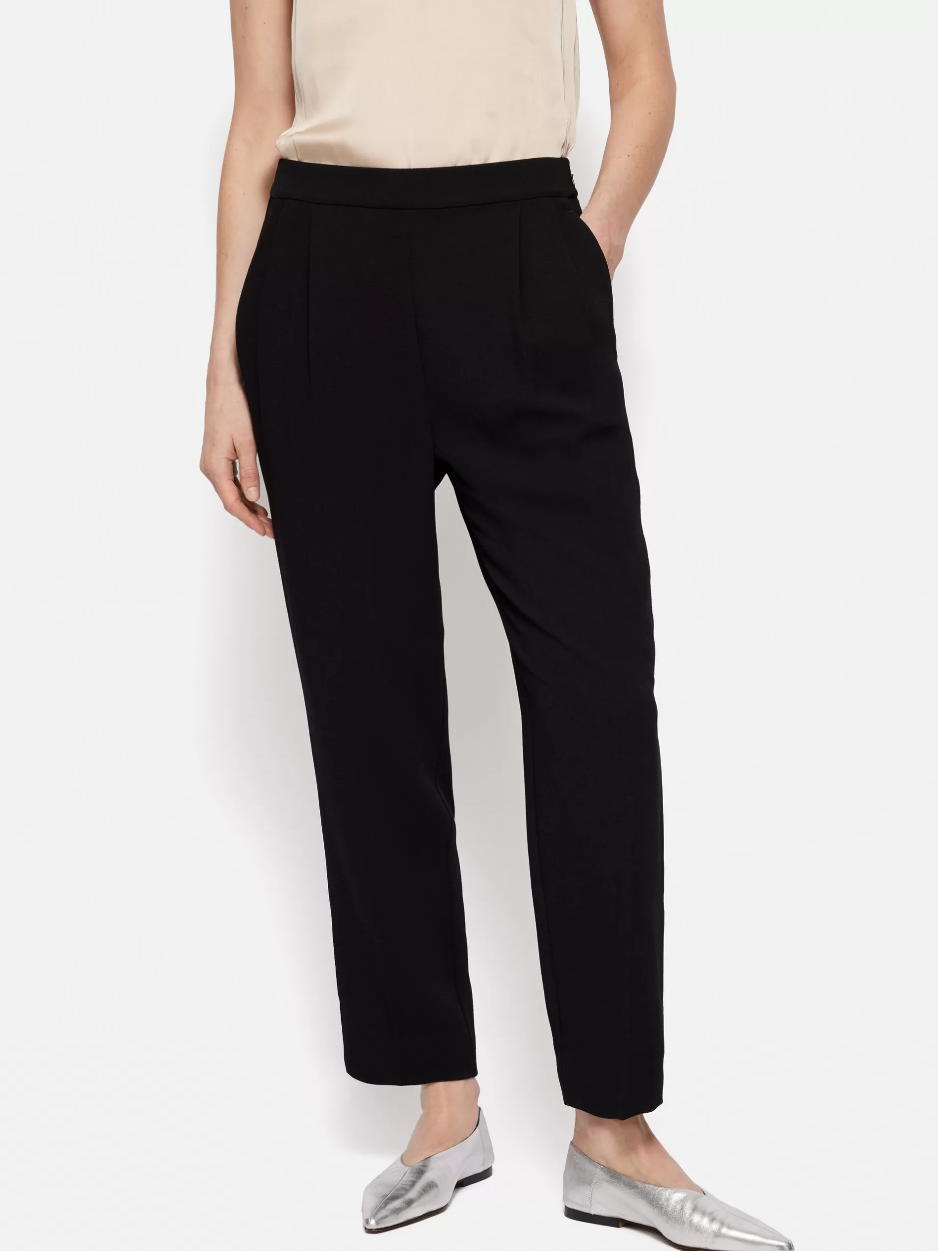 Best Sale Jigsaw Grosgrain Trim Crepe Jogger Black