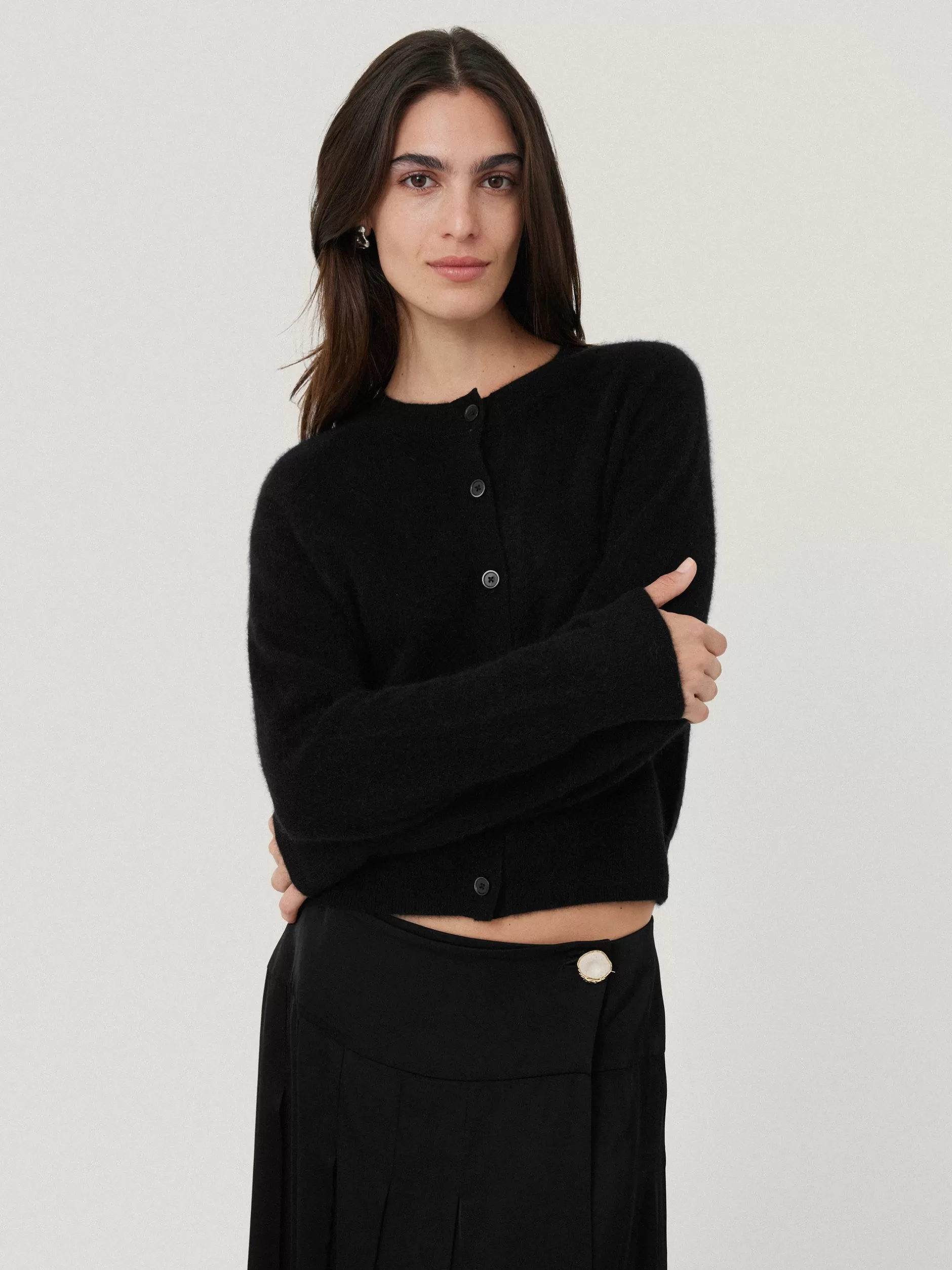 Sale Jigsaw Halo Cashmere Cardigan Black