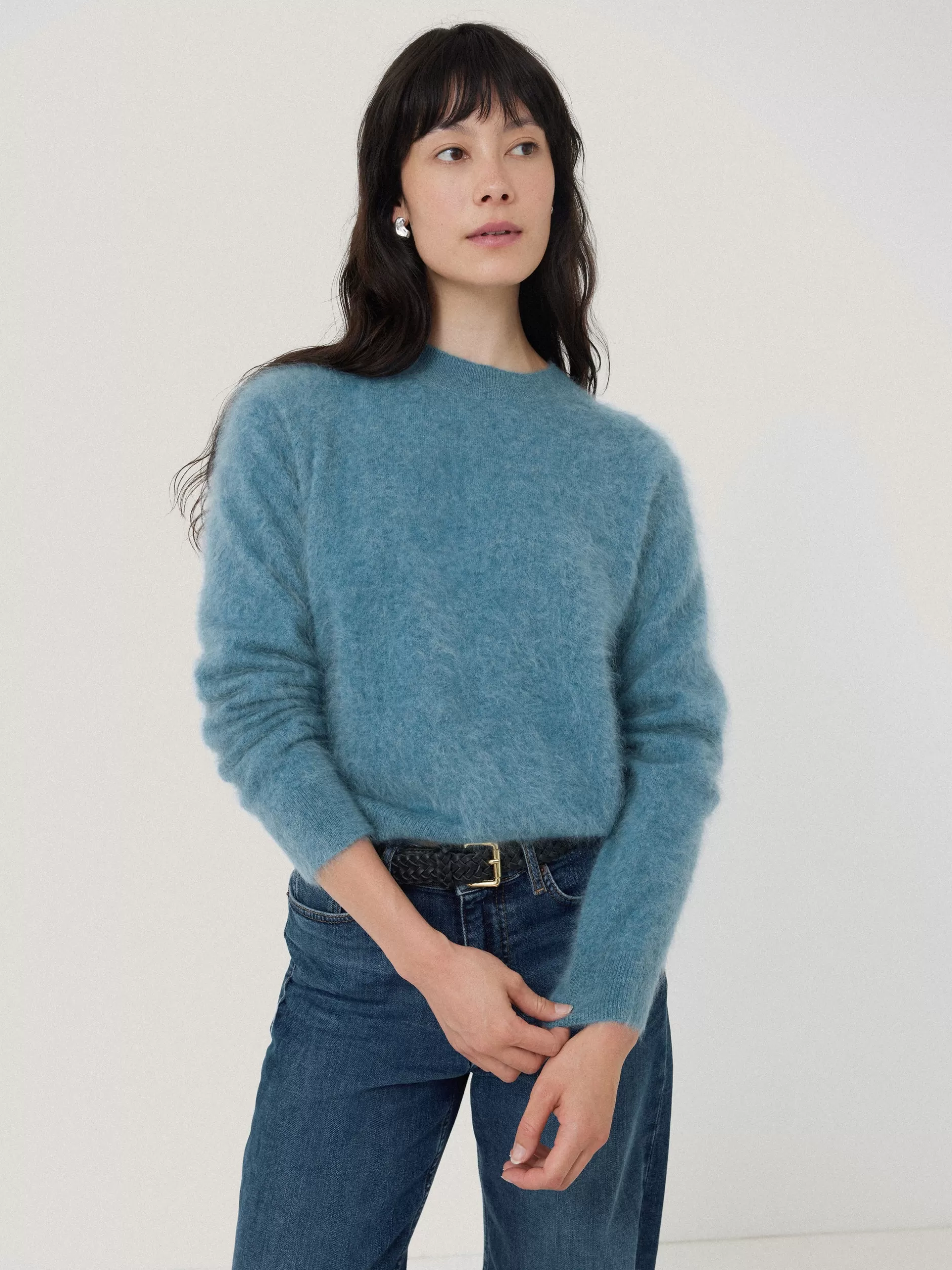 Best Sale Jigsaw Halo Cashmere Jumper Blue