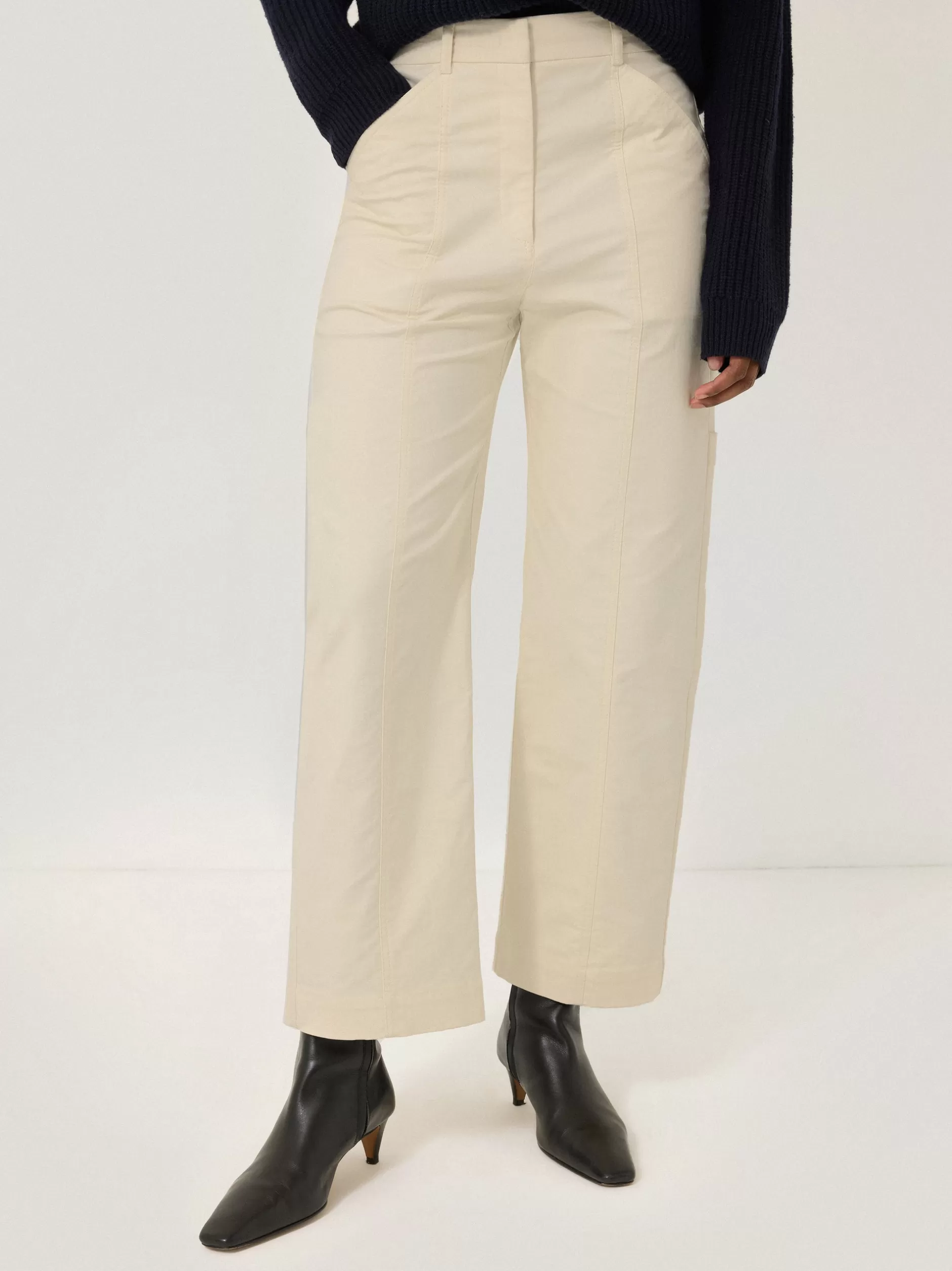 Best Sale Jigsaw Hatton Cropped Trouser Cream