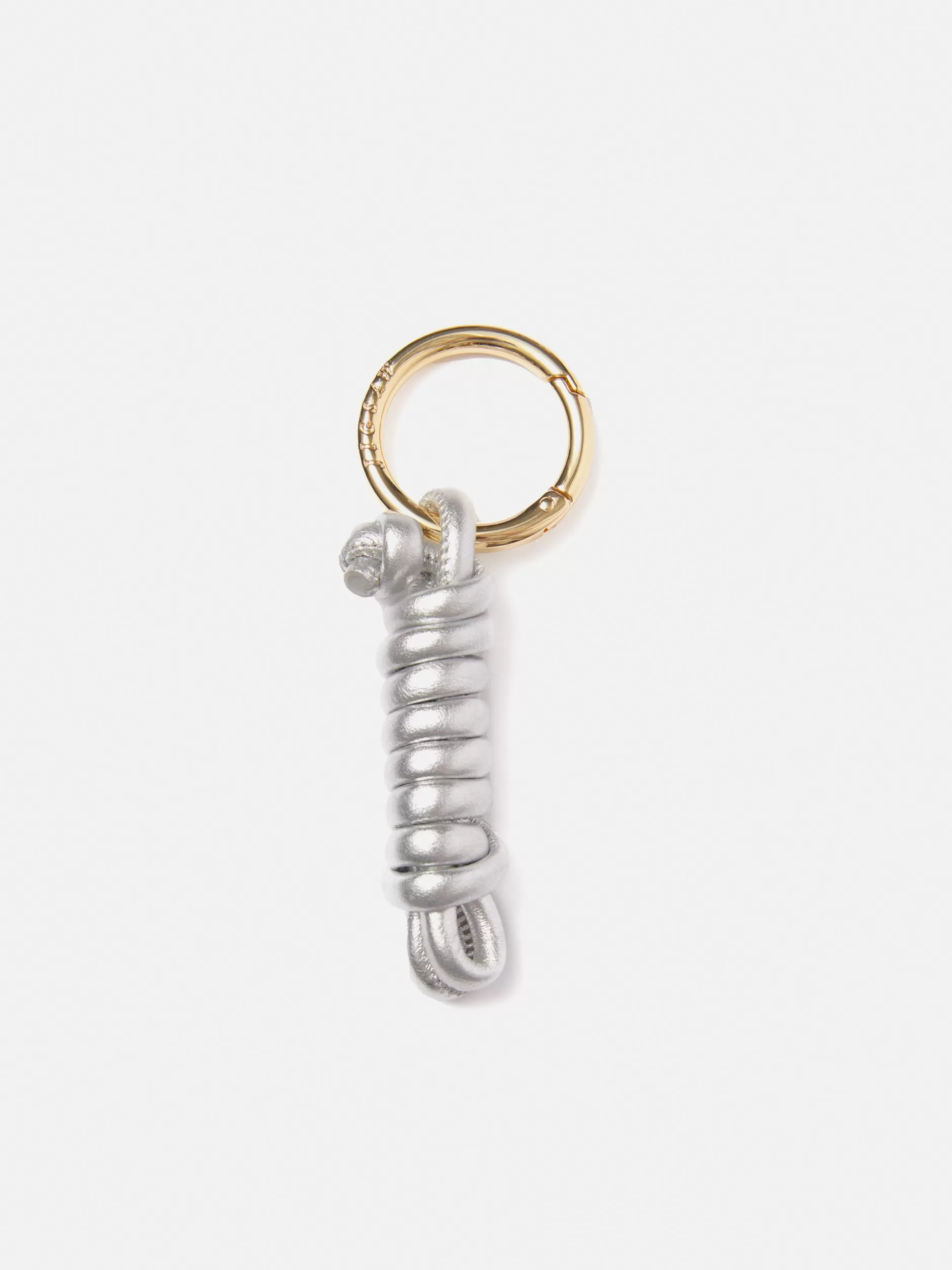 Flash Sale Jigsaw Knotted Leather Keyring Silver