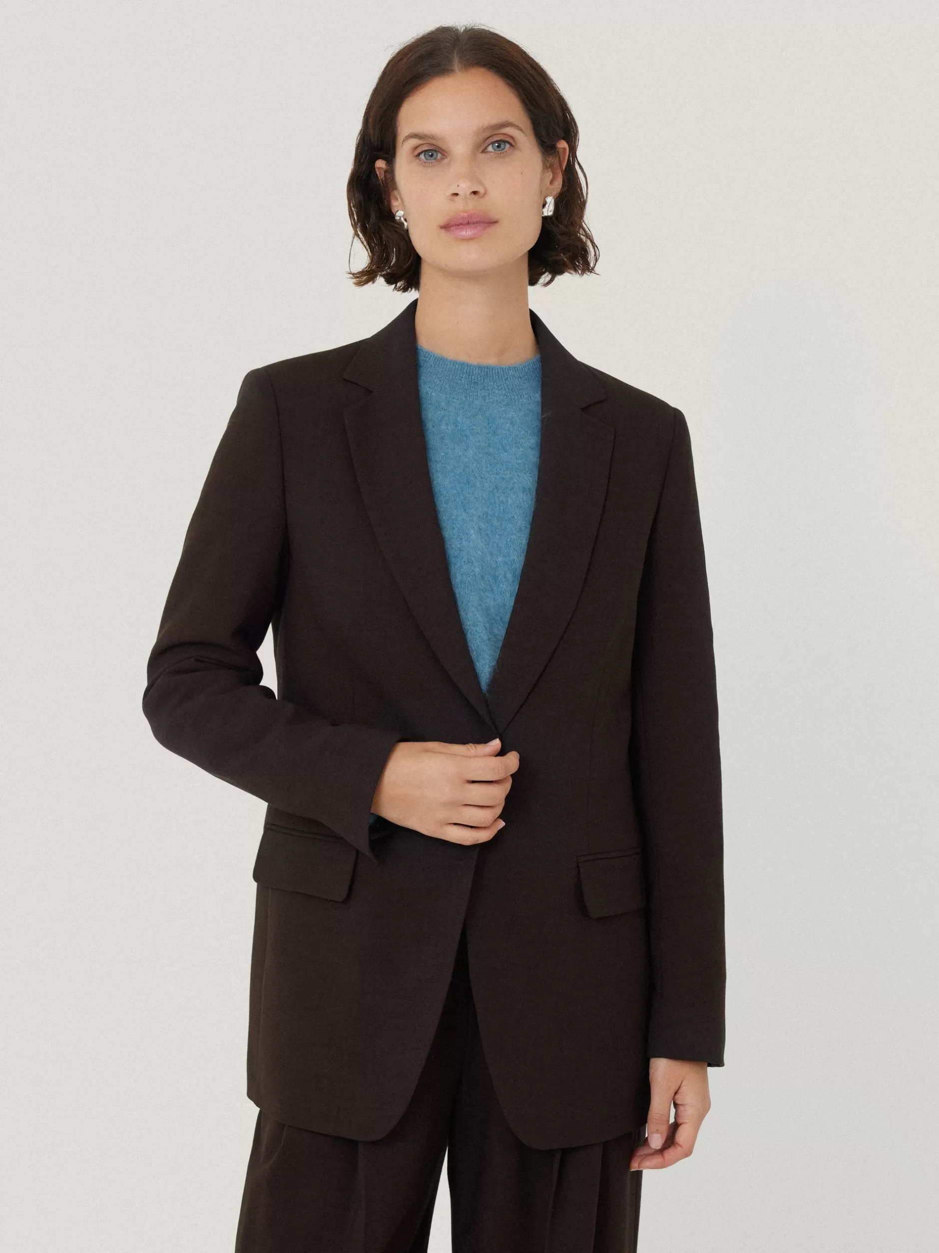 Hot Jigsaw Knox Crosshatch Blazer Brown