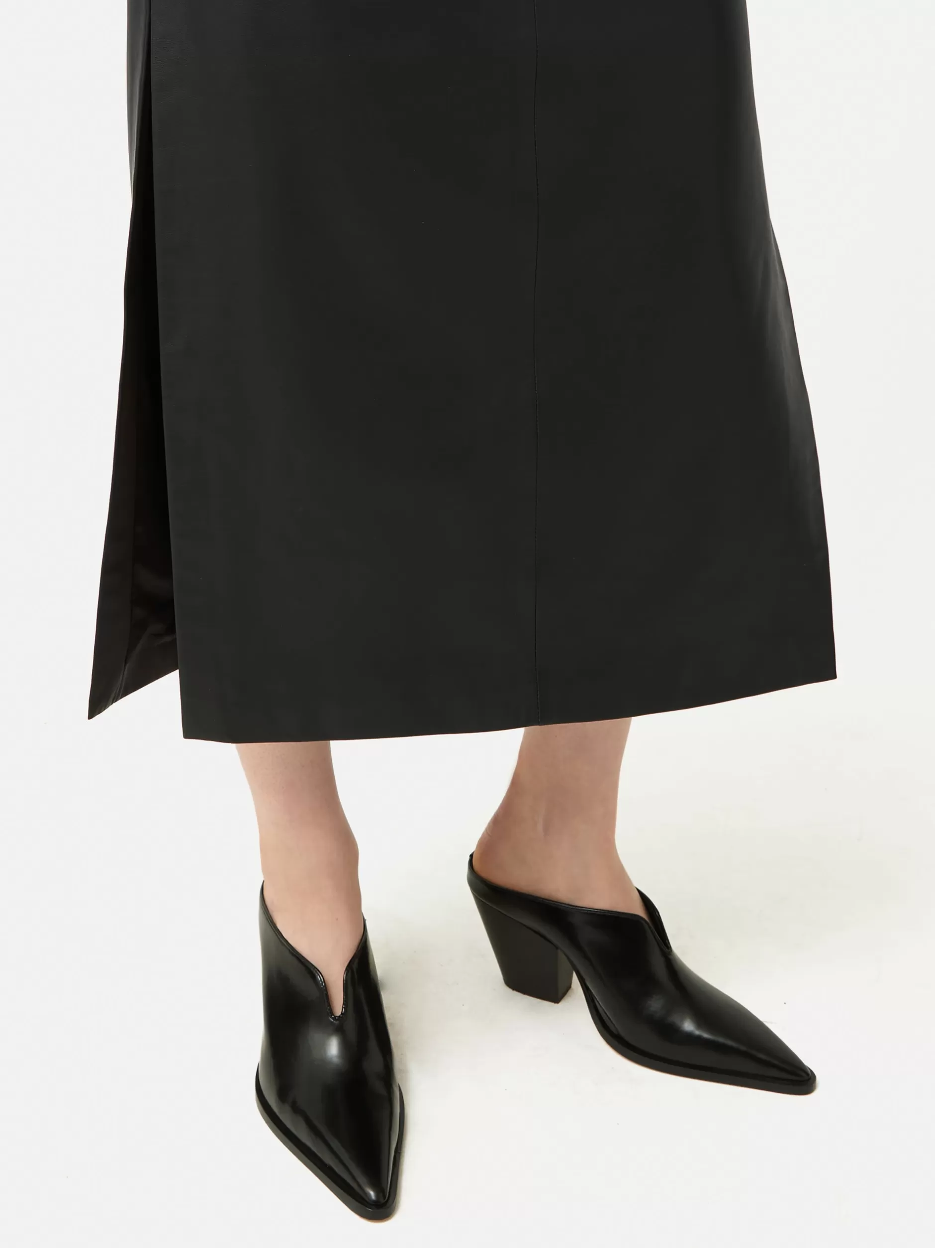 Shop Jigsaw Leather Maxi Skirt Black