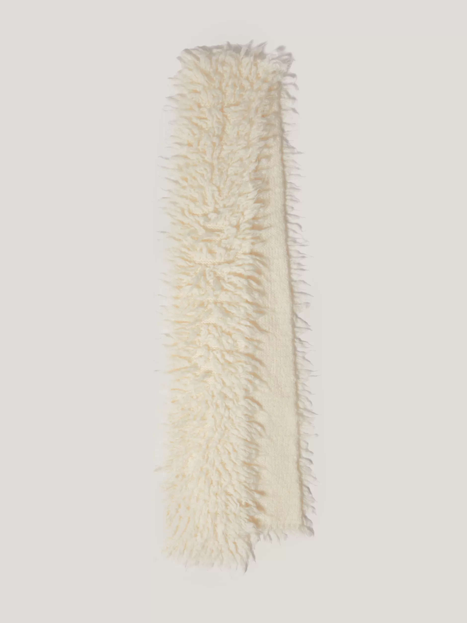 Outlet Jigsaw Looped Knitted Scarf Cream