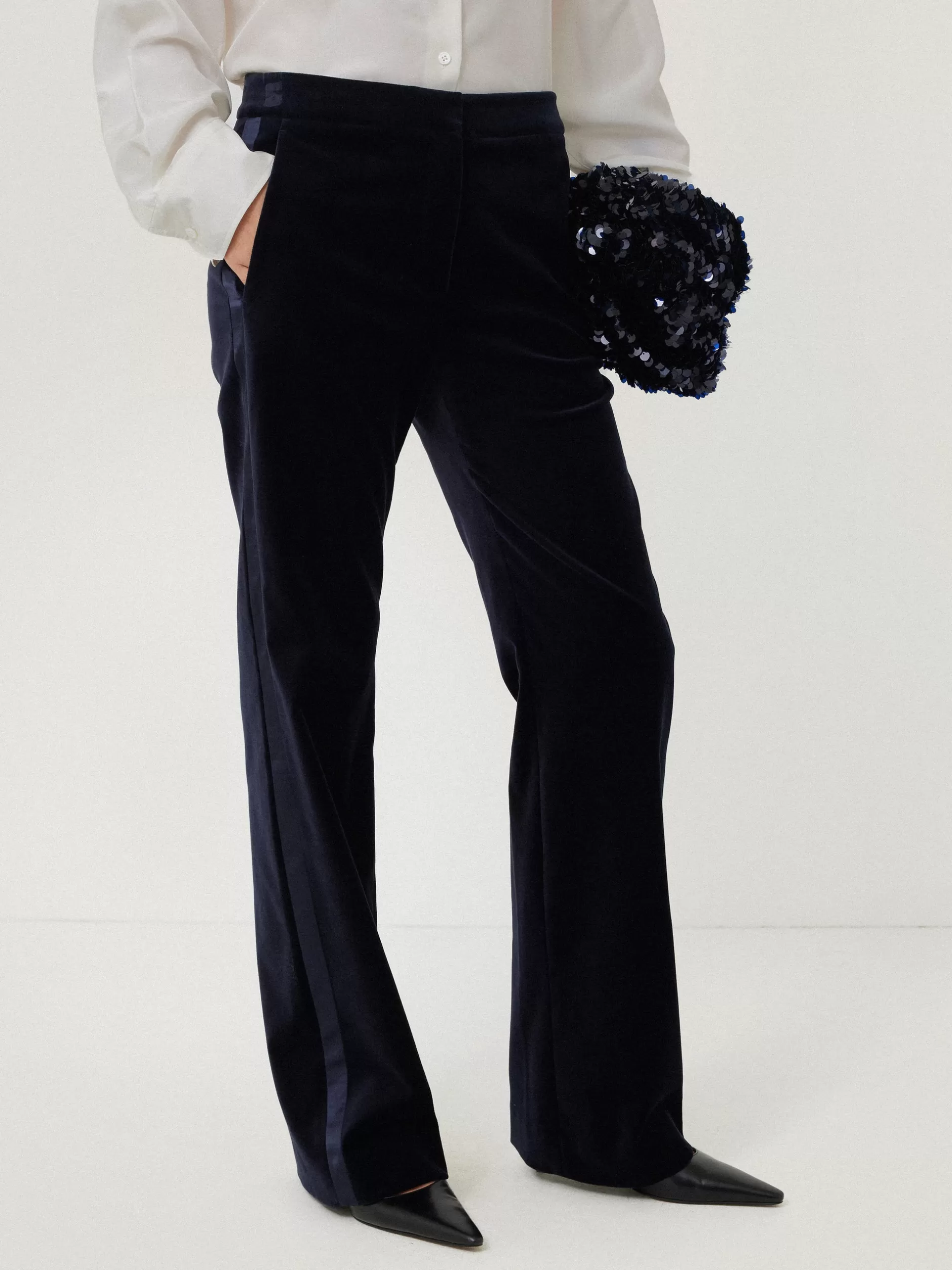 Clearance Jigsaw Mason Velvet Trouser Navy