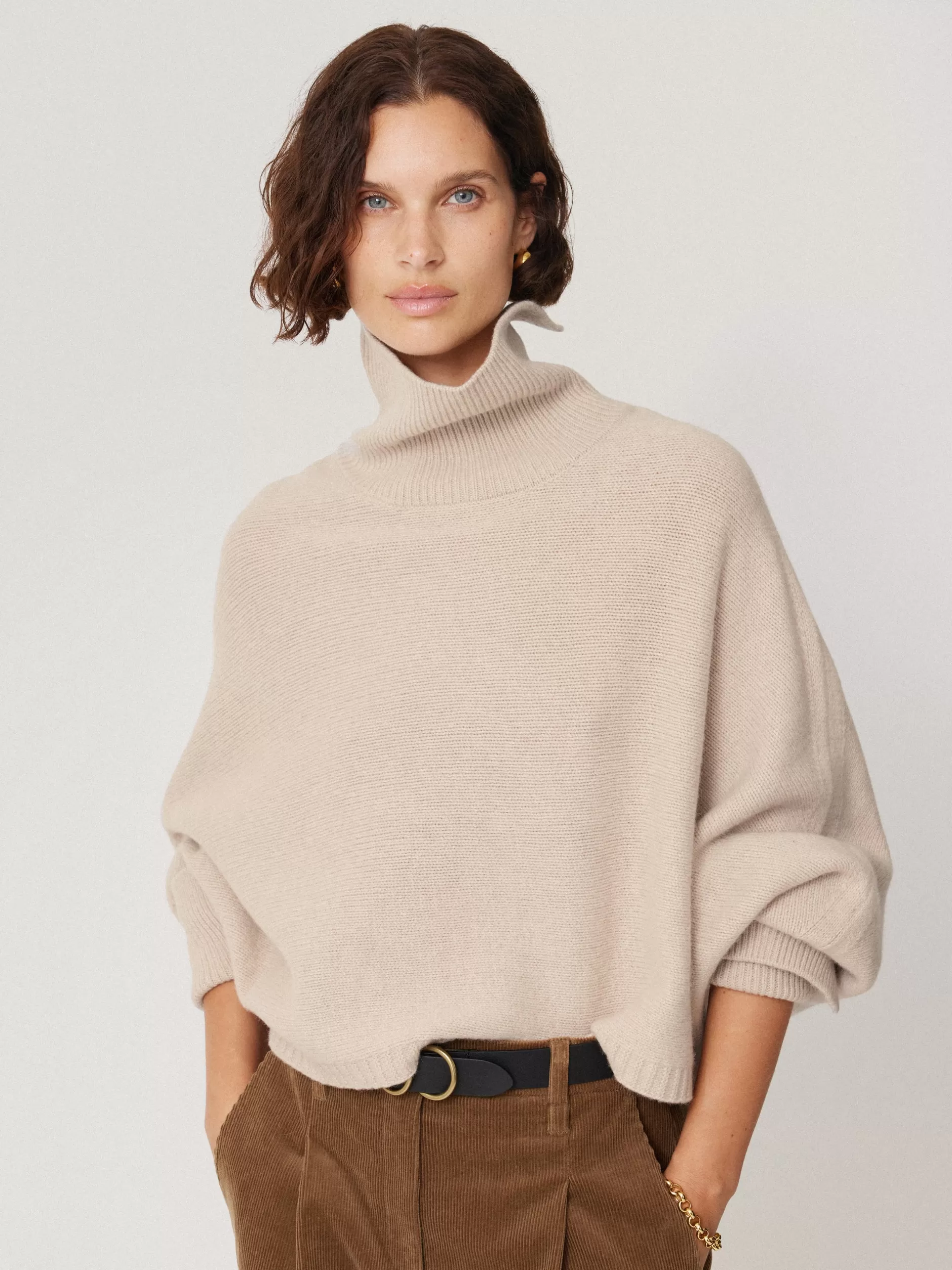 Discount Jigsaw Merino Poncho Jumper Cream