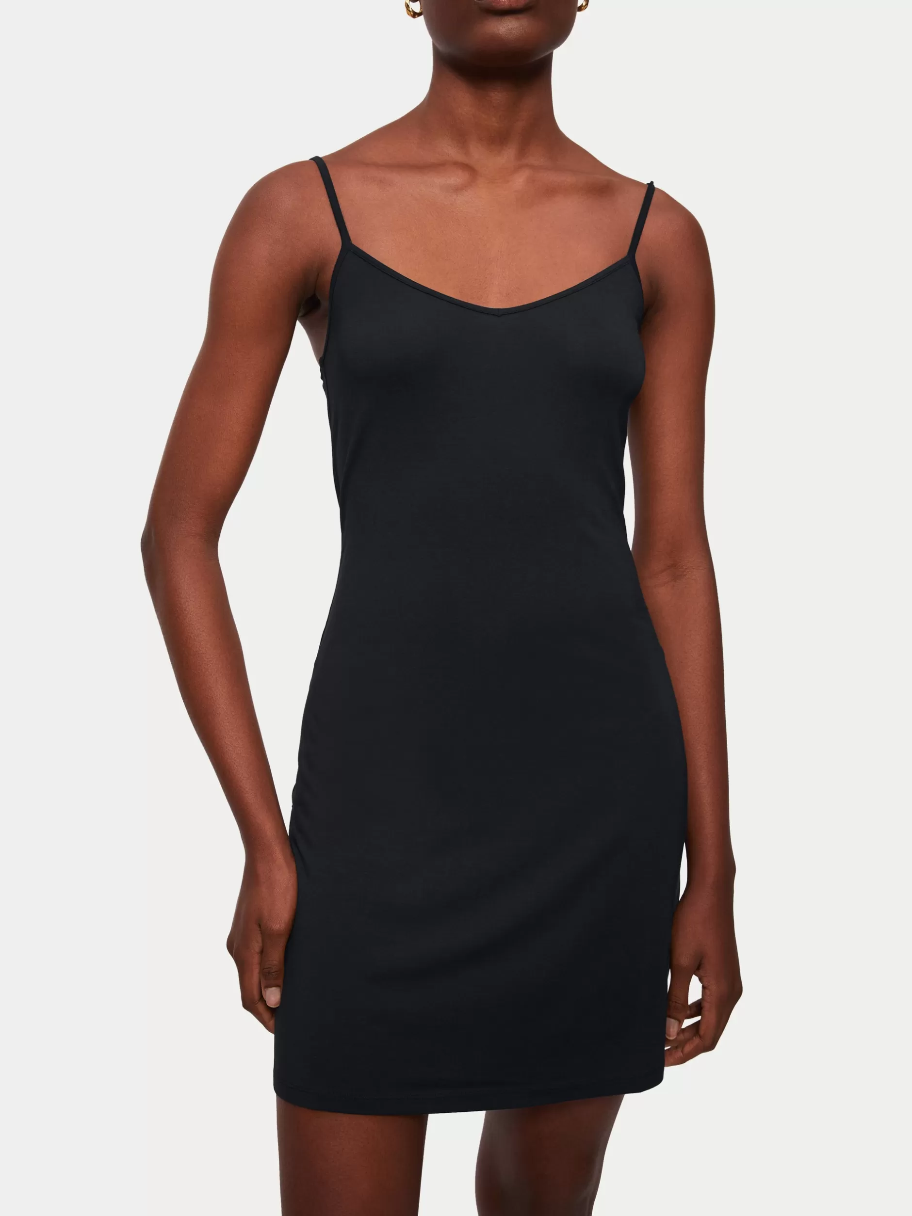 Outlet Jigsaw Modal Slip Dress Black