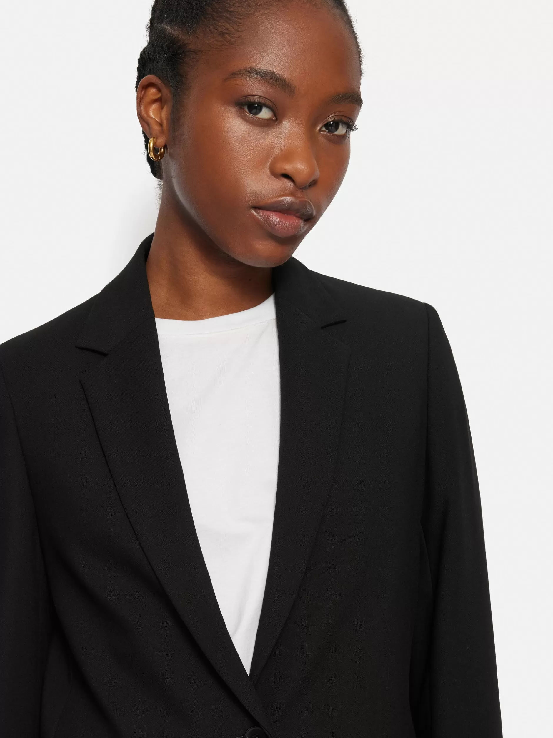 Discount Jigsaw Modern Crepe Brook Blazer Black