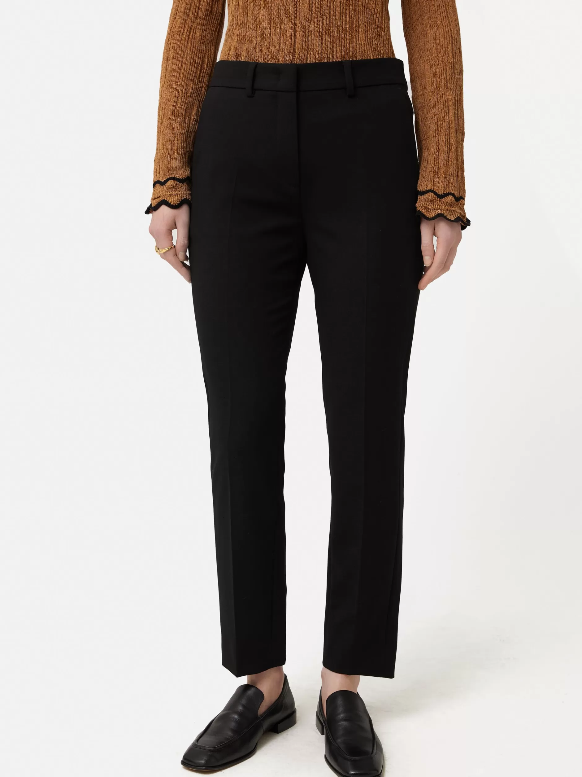 New Jigsaw Modern Crepe Marden Trouser Black