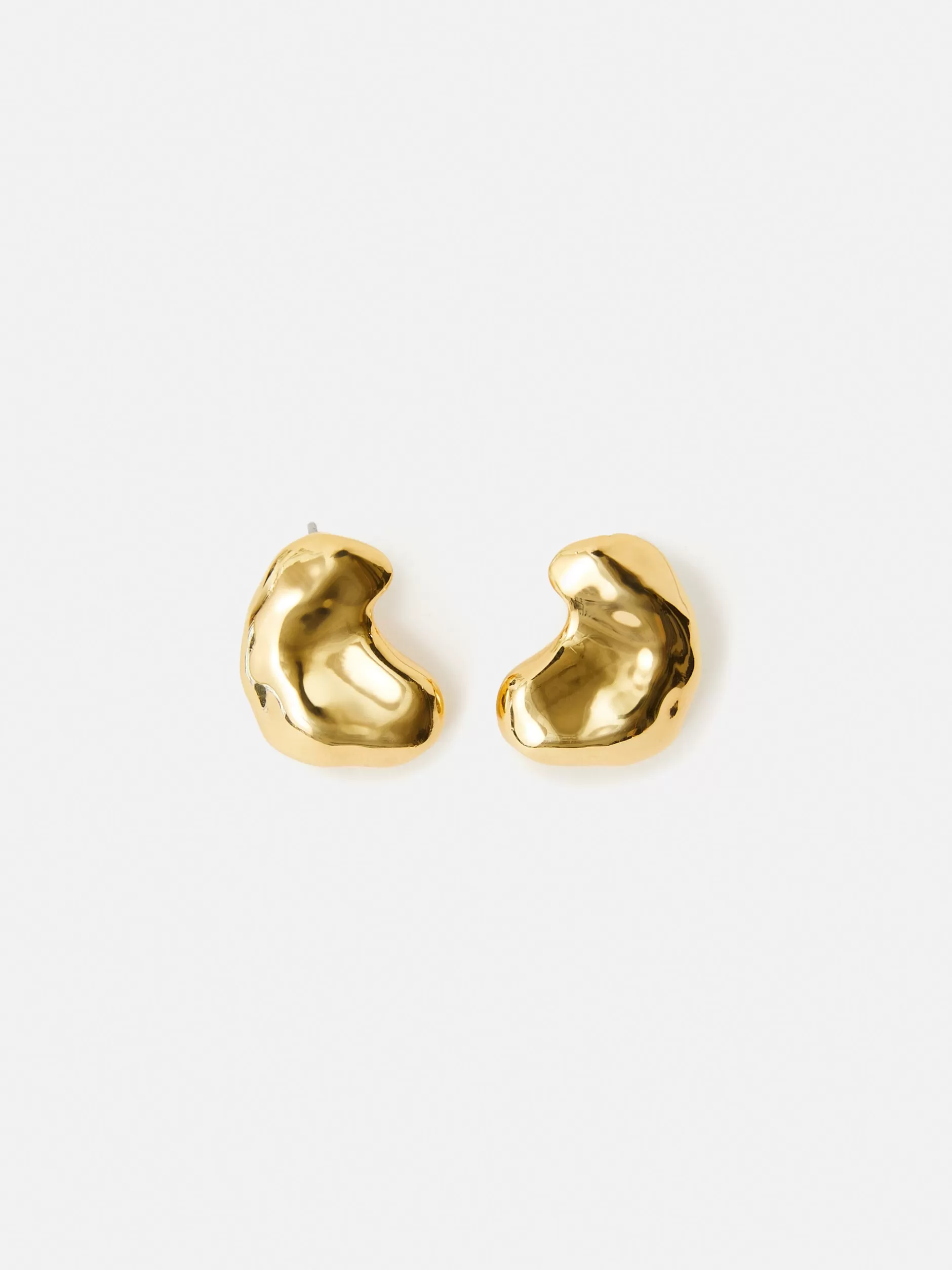 Cheap Jigsaw Molten Stud Earring Gold