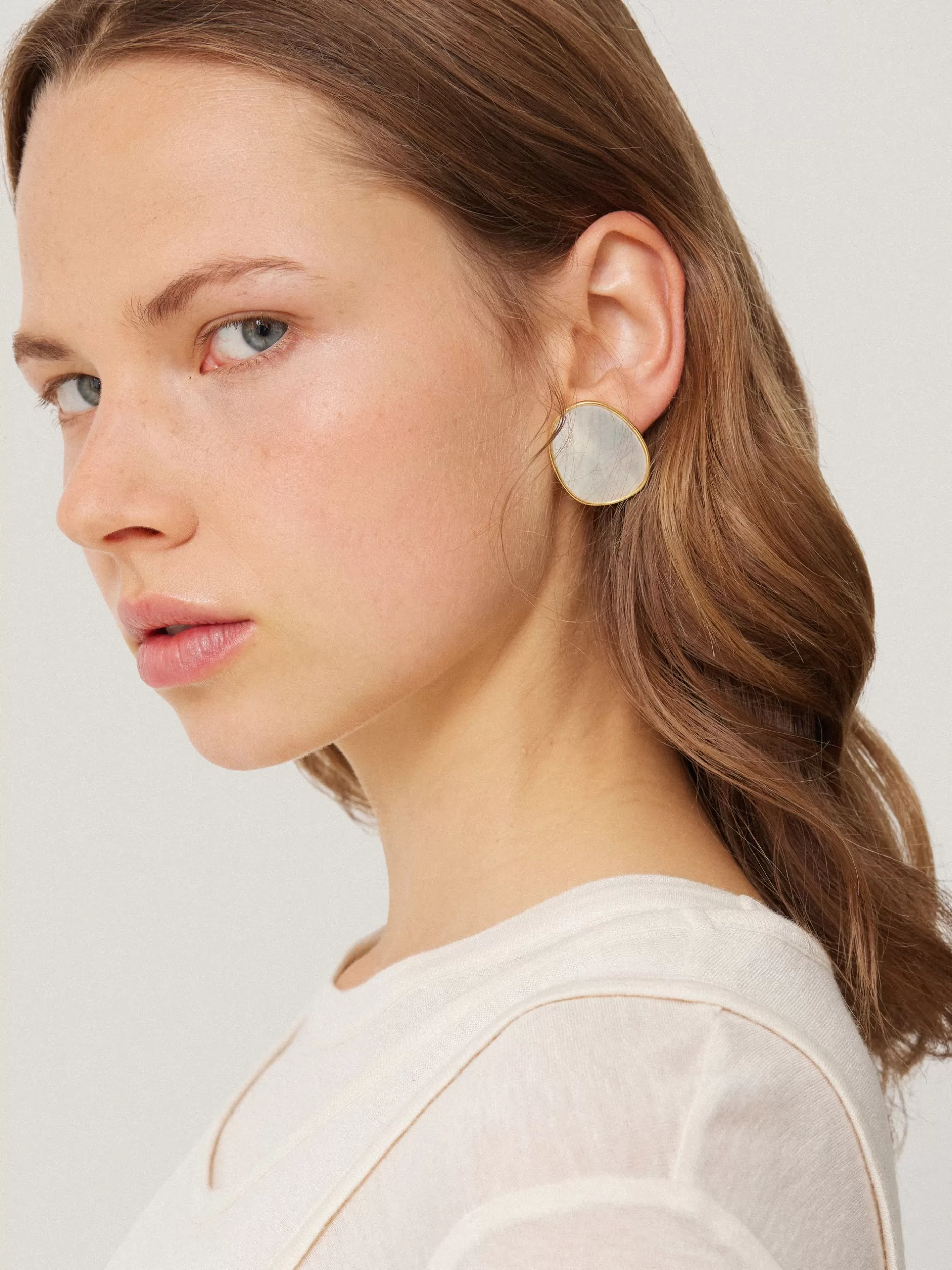 Fashion Jigsaw Mother Of Earring Pearl