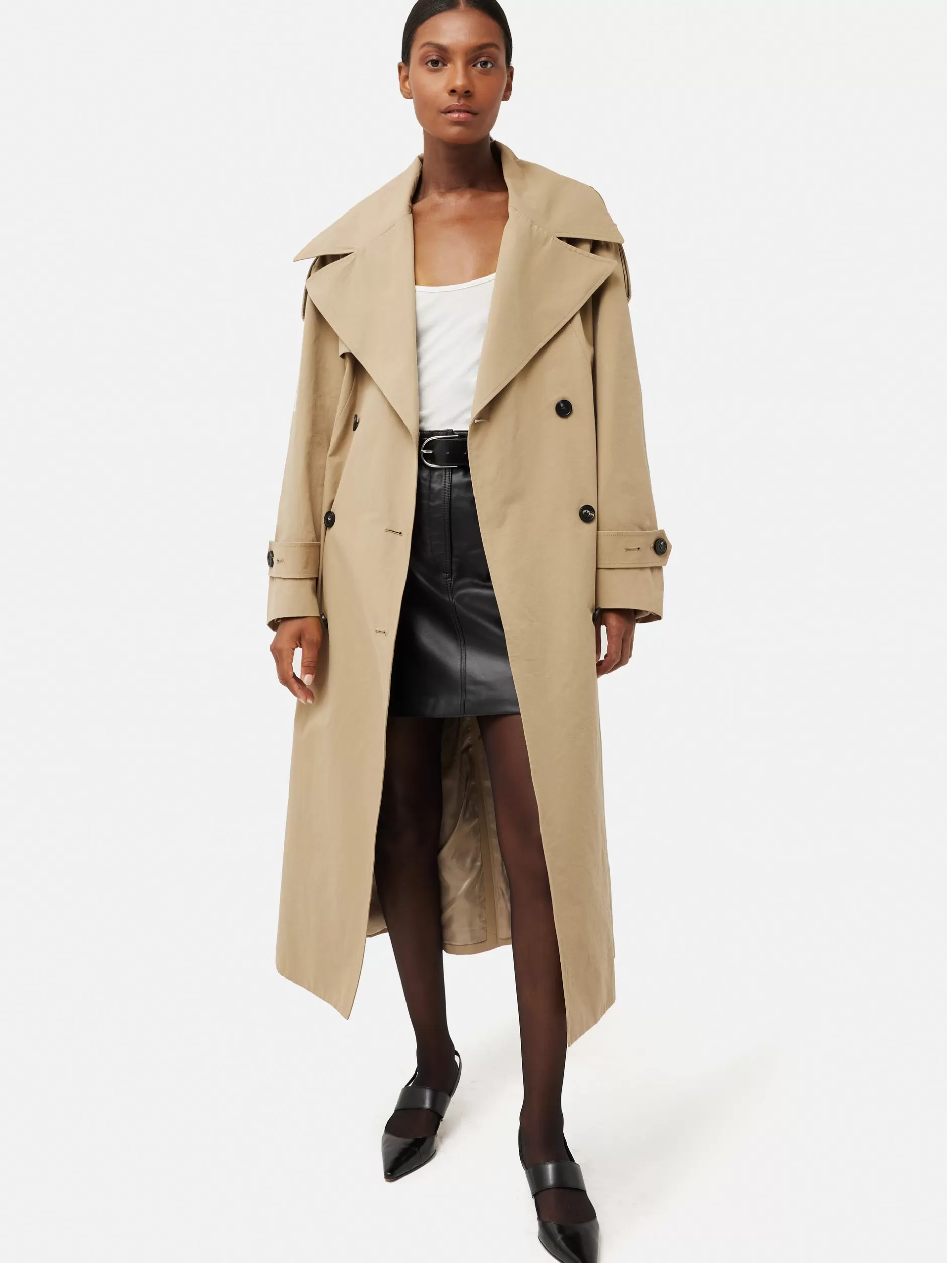 Shop Jigsaw Nelson Cotton Trench Coat Stone