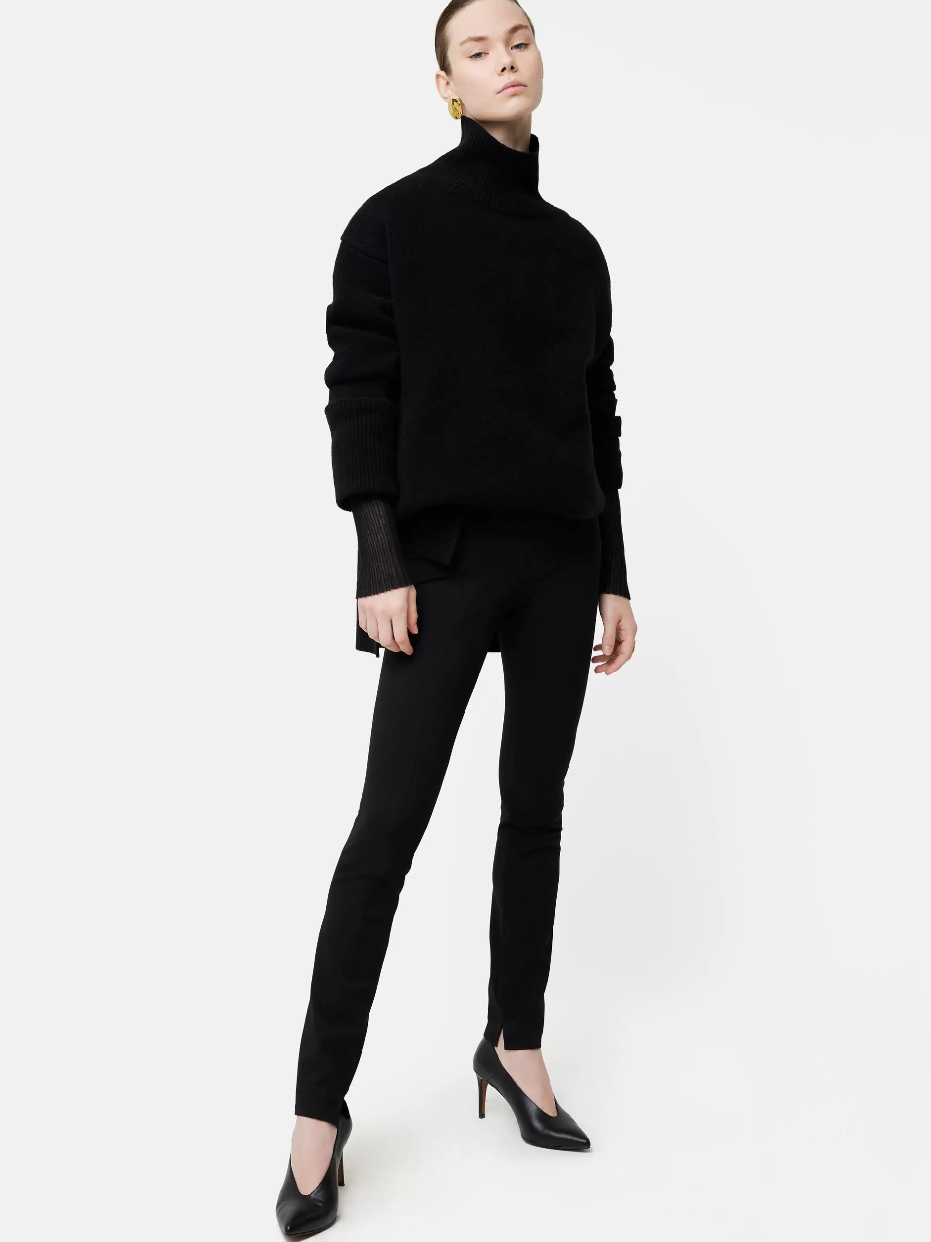 New Jigsaw Ponte Cigarette Trousers Black