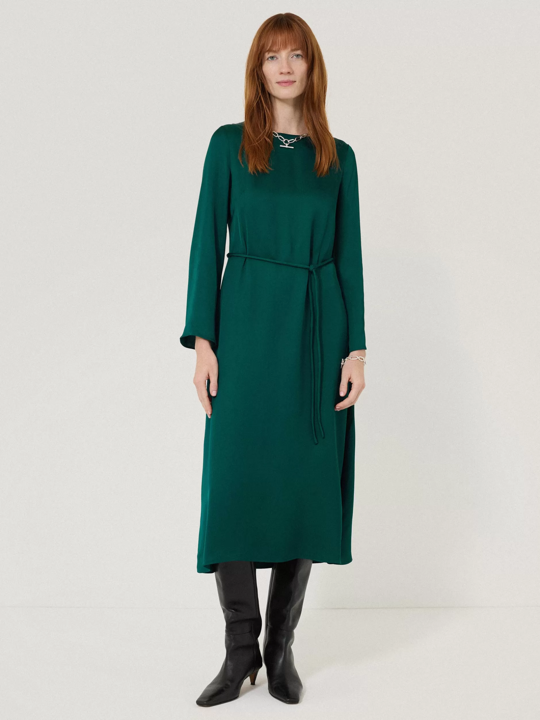 Discount Jigsaw Satin Back Crepe Dress Green