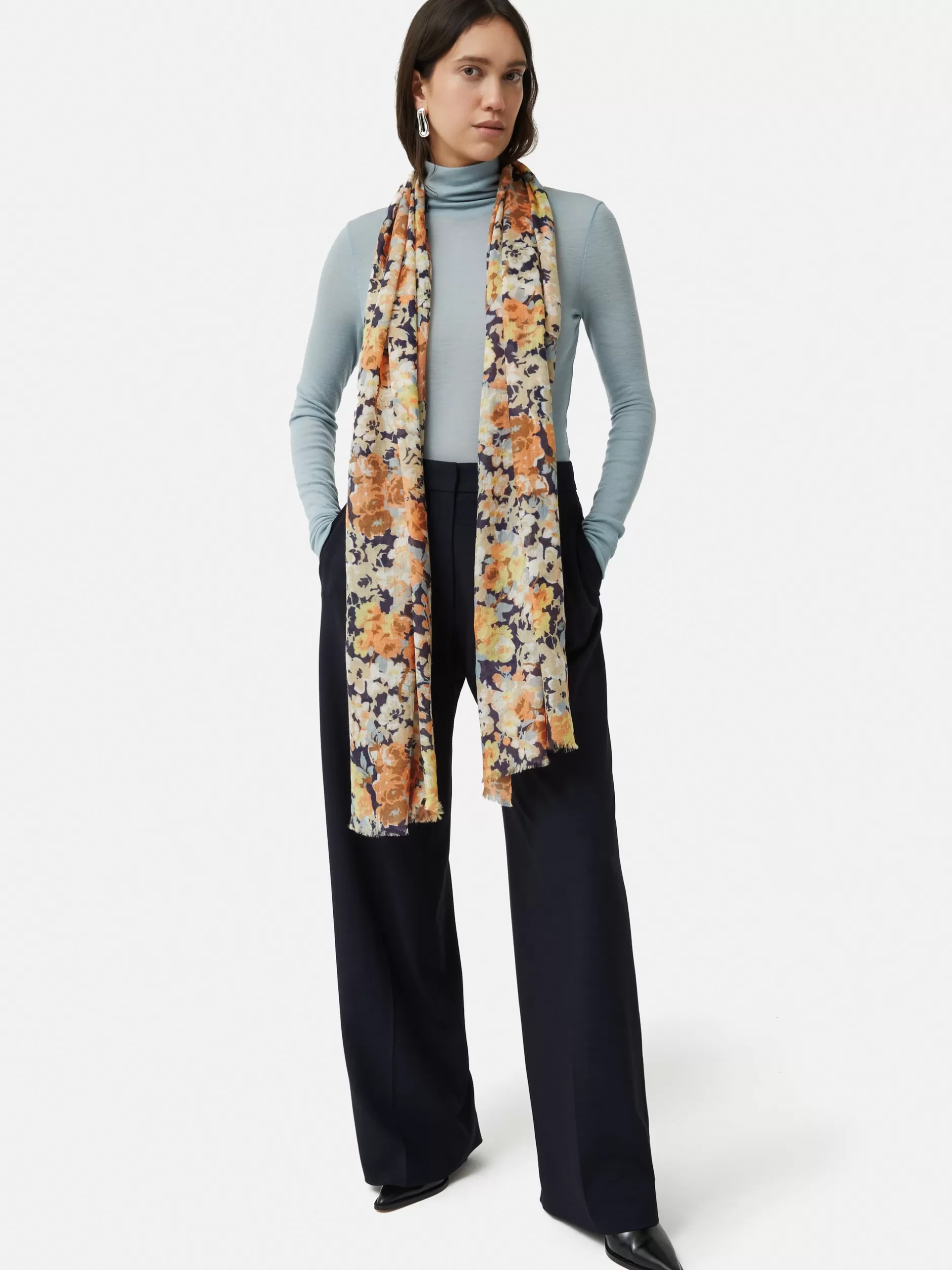 Shop Jigsaw Sheer Petal Gauze Scarf Multi