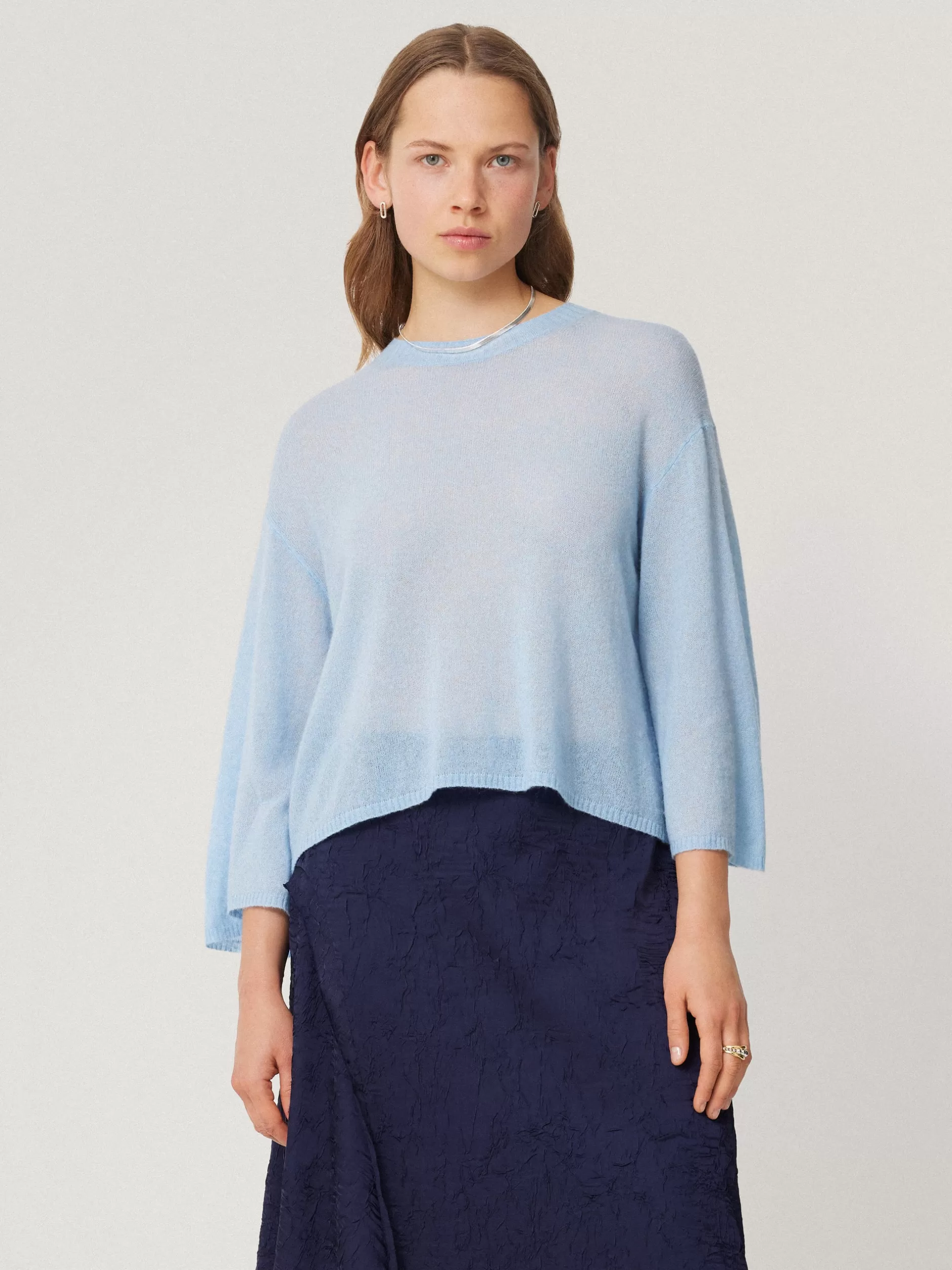 Best Sale Jigsaw Soft Gauzy Knit T-shirt LightBlue