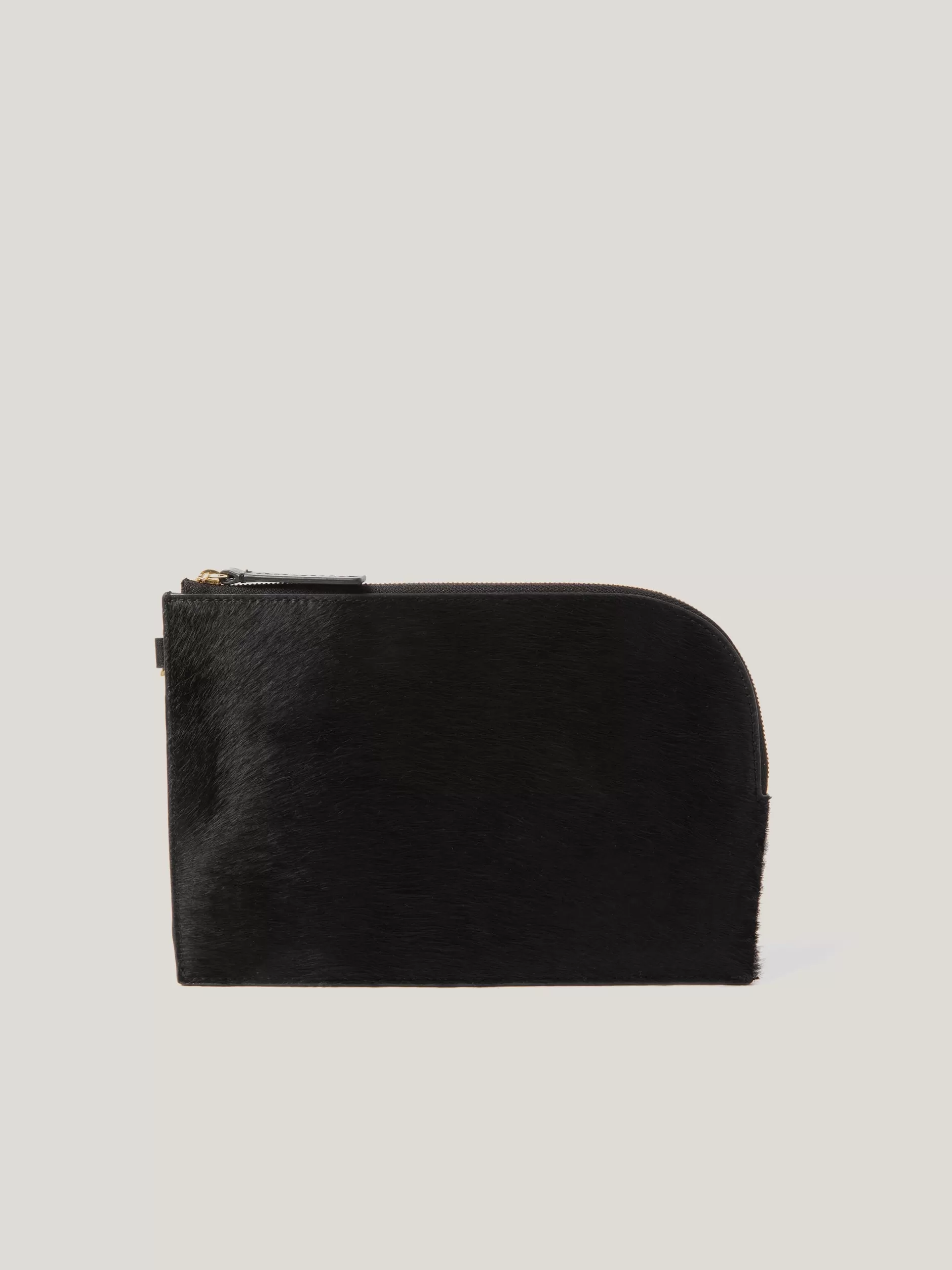 Hot Jigsaw Sophia Calf Hair Pouch Black