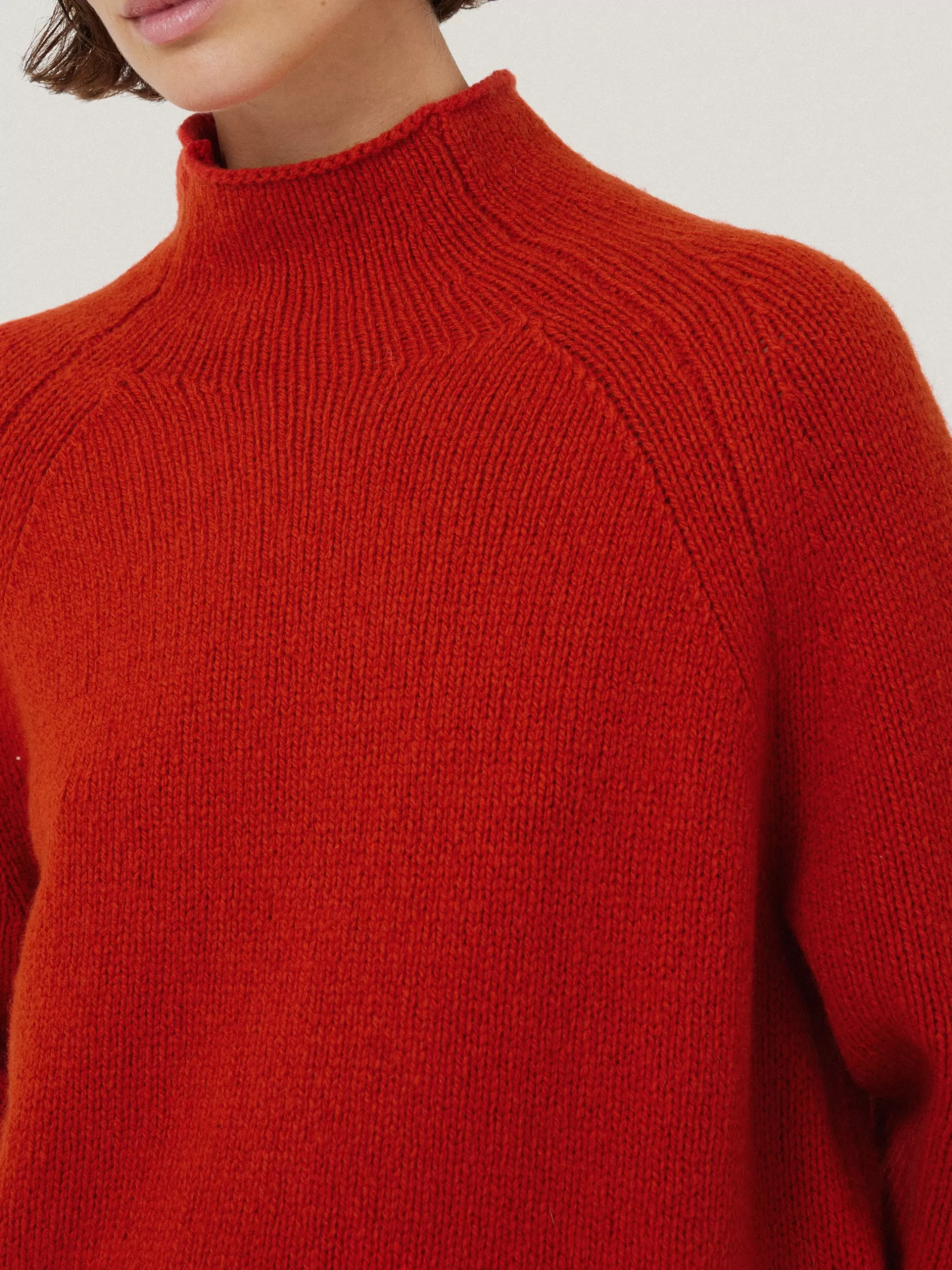 Sale Jigsaw Wool Blend Snowdon Jumper Orange