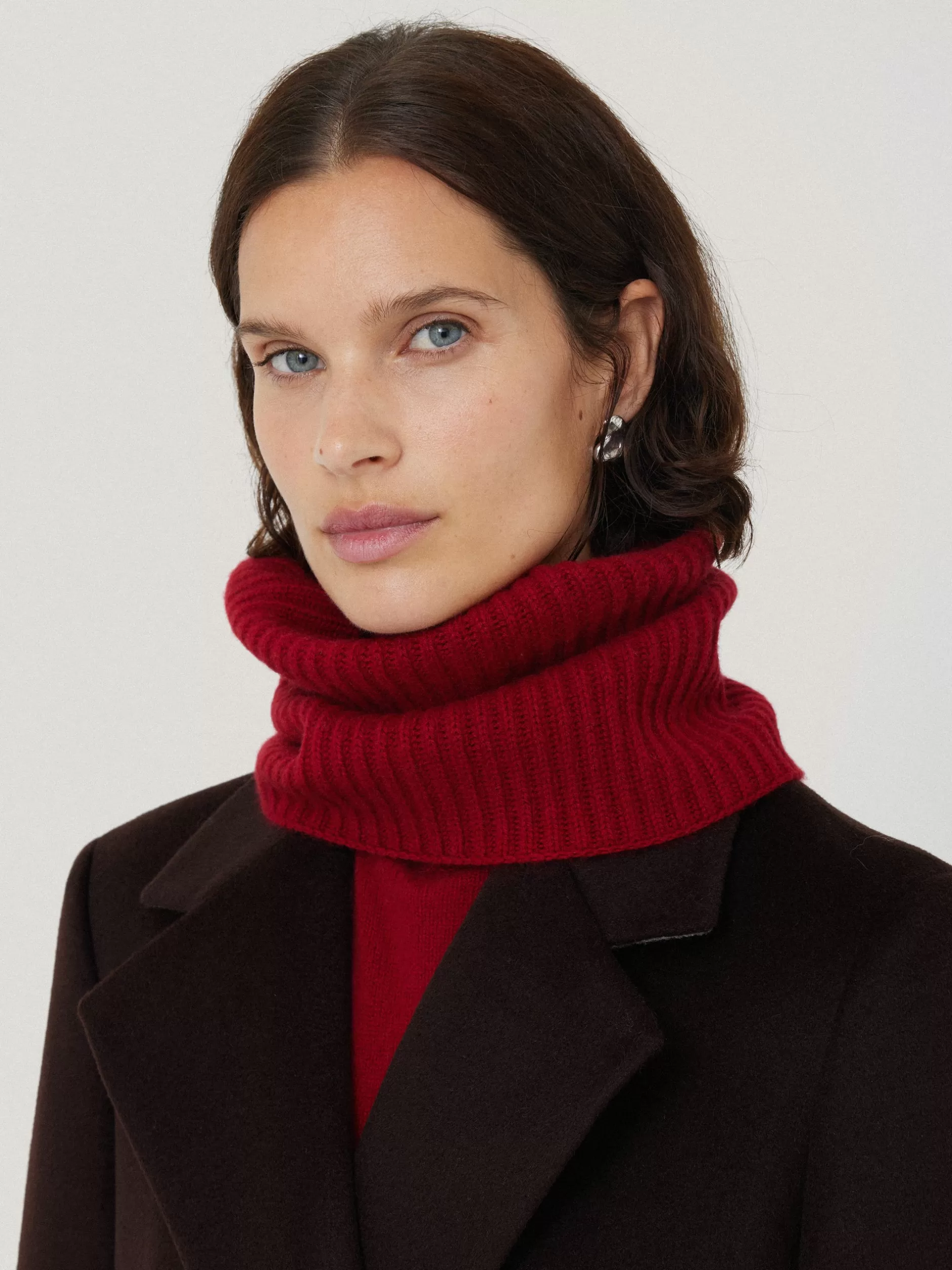 Online Jigsaw Wool Cashmere Blend Snood Red