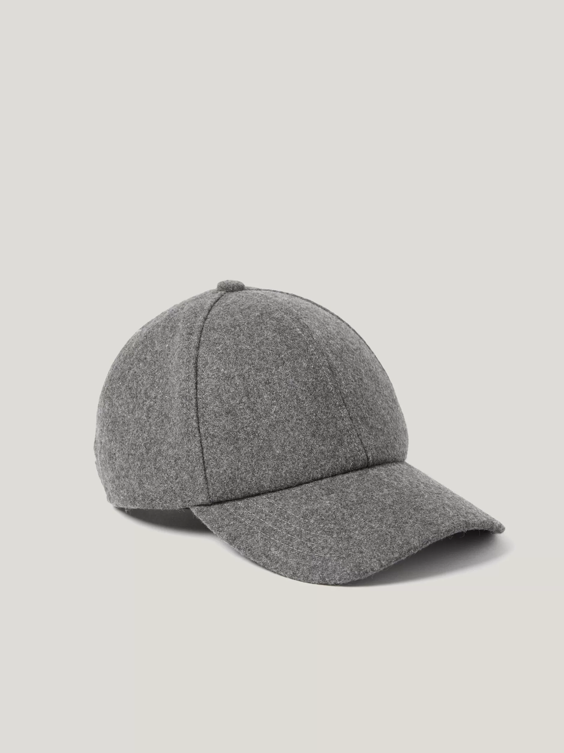 Store Jigsaw Wool Felted Baseball Cap Grey