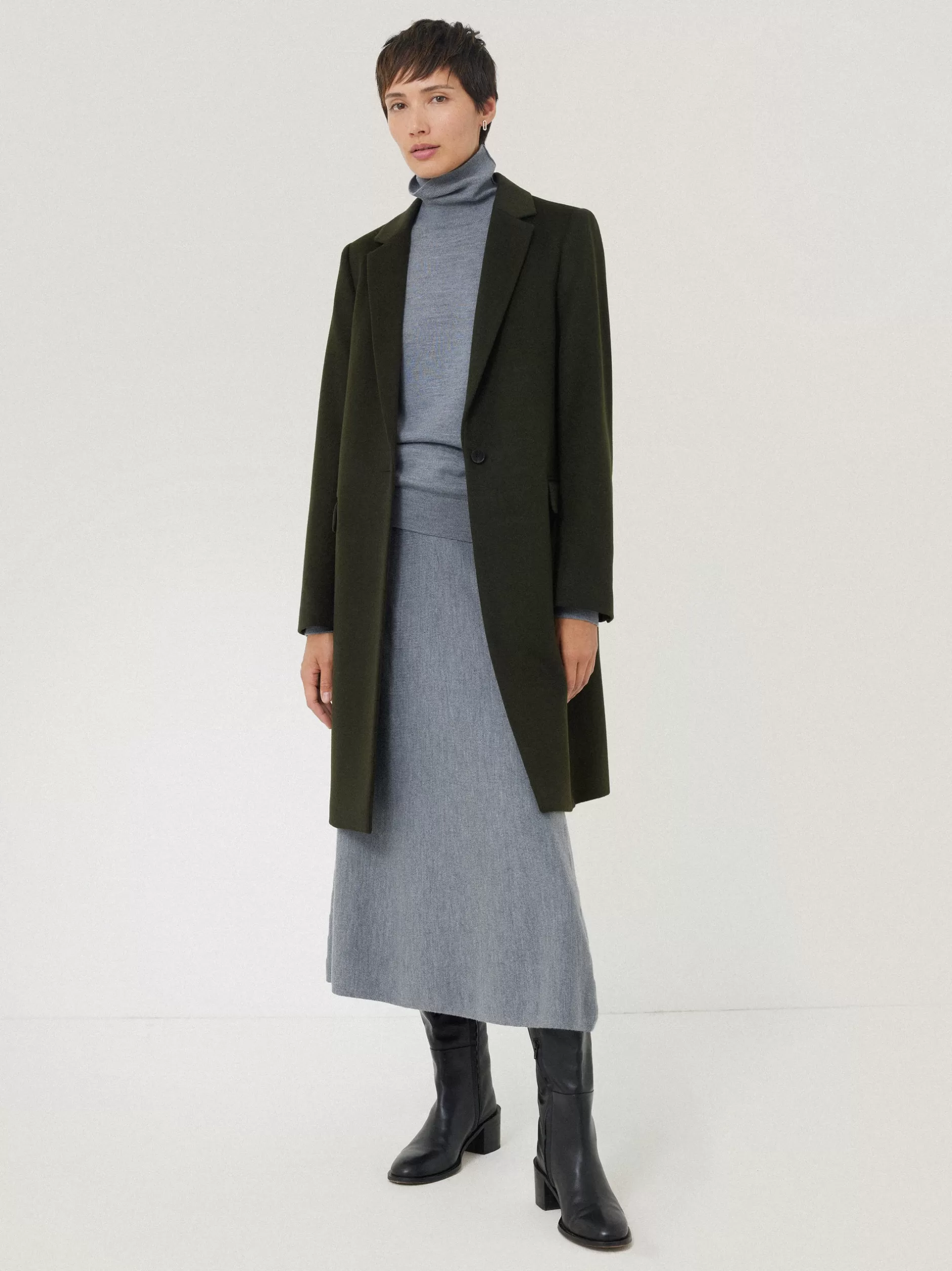 Best Sale Jigsaw Wool Relaxed City Coat Green