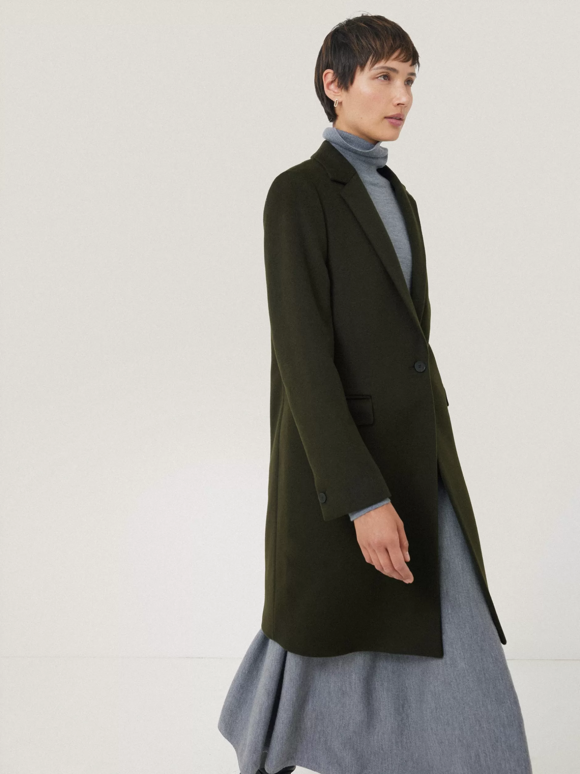 Best Sale Jigsaw Wool Relaxed City Coat Green